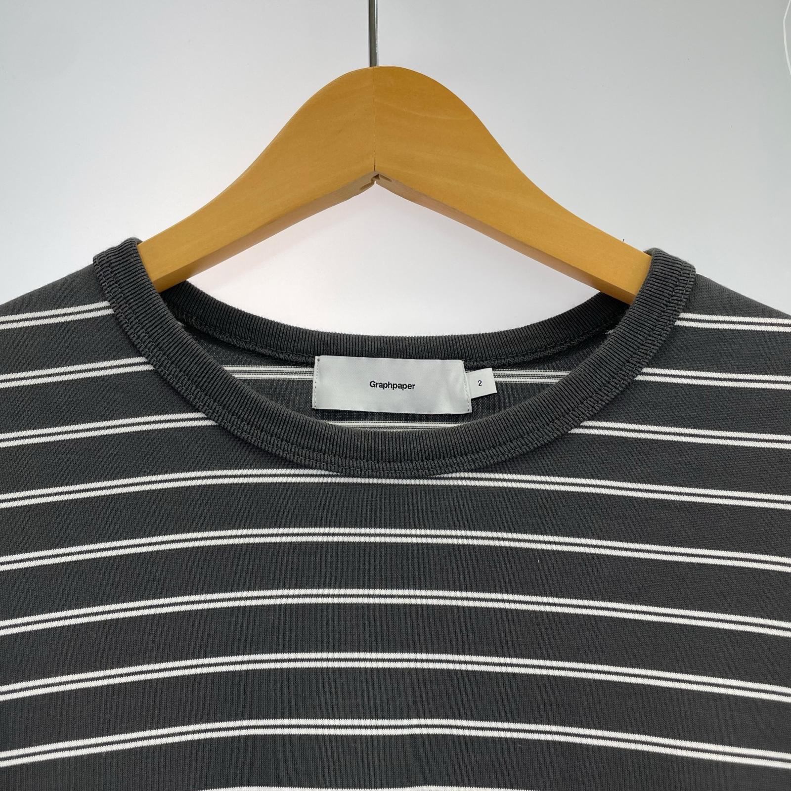 長袖Tシャツ graphpaper Tri Spun Border L/S Tee 2 グレー 2 グレー