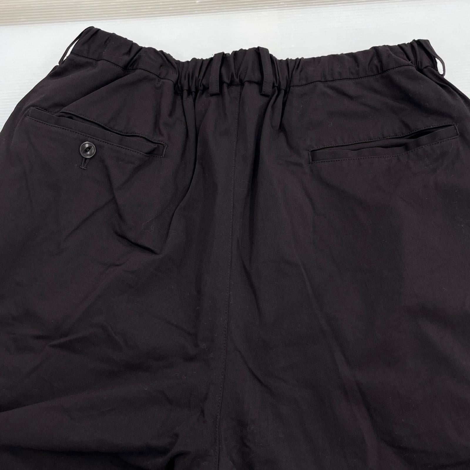 パンツ YOKOSAKAMOTO DOUBLE PLEATED WIDE EASY PANTS M 黒 M