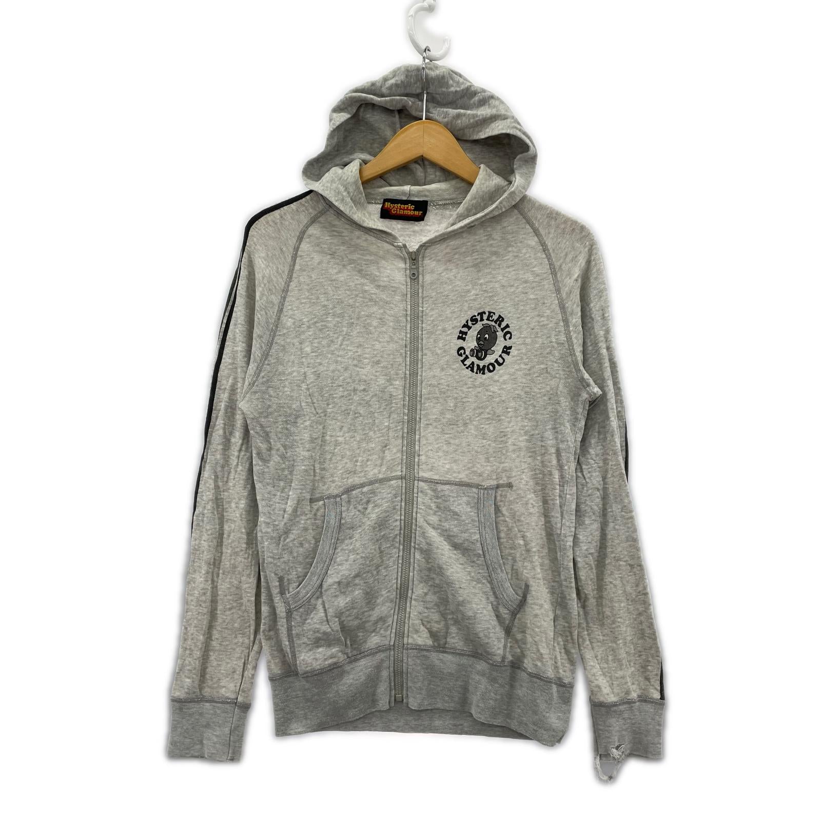 パーカー HYSTERIC GLAMOUR 初期 HG AND PUPPET SHOW TONIGHT F グレー フリー グレー