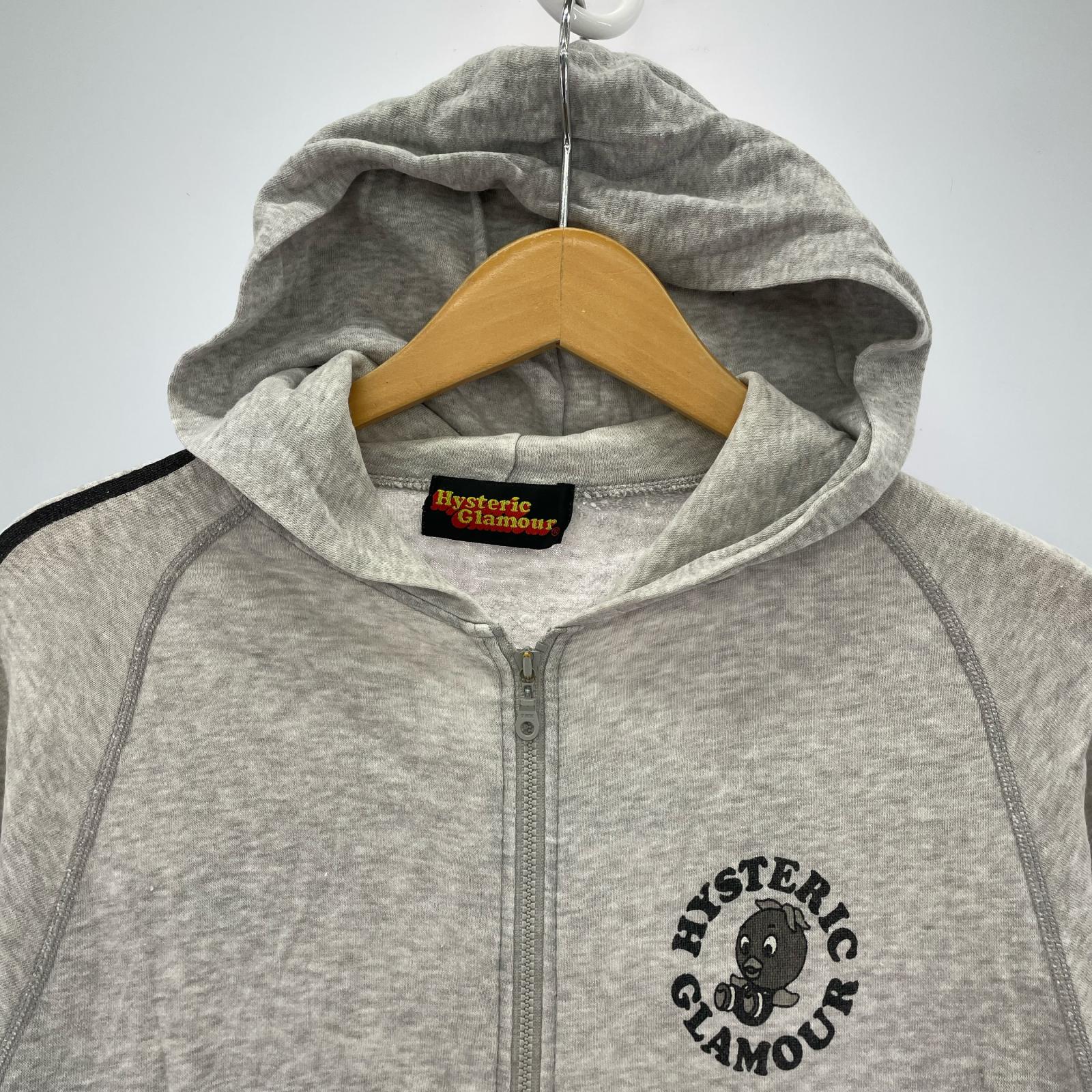 パーカー HYSTERIC GLAMOUR 初期 HG AND PUPPET SHOW TONIGHT F グレー フリー グレー
