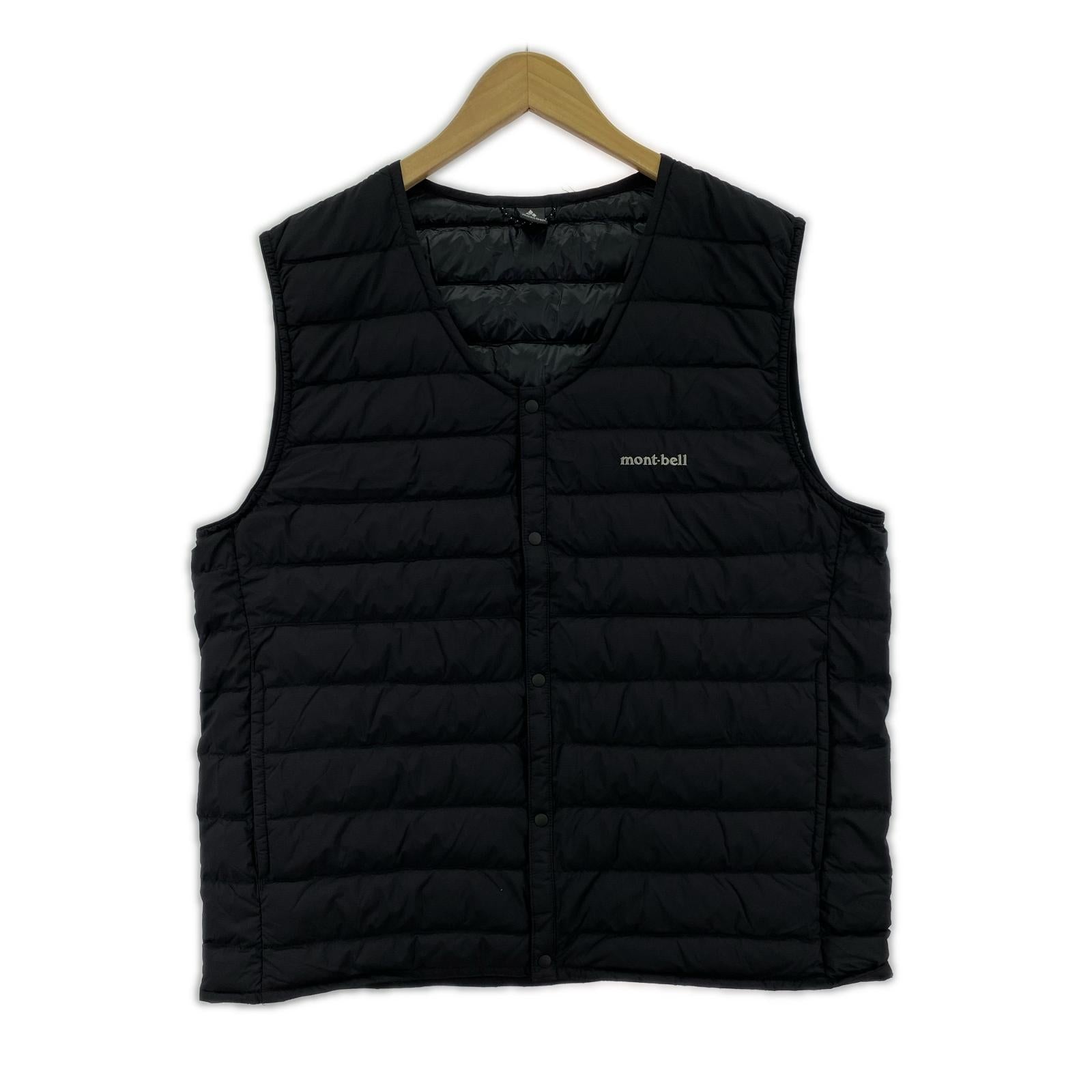 ダウンベスト スペリオダウンVネックベスト 黒 (XL)
