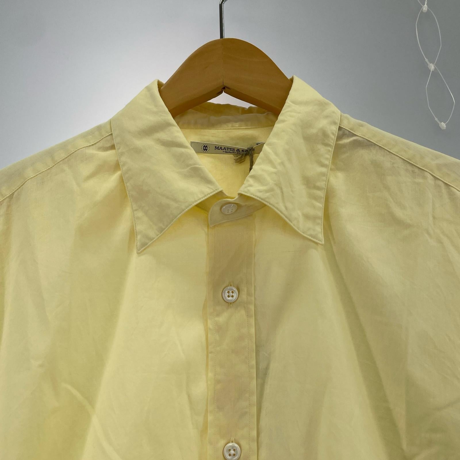 長袖シャツ MAATEE&SONS saint gelman shirt 2 2 イエロー