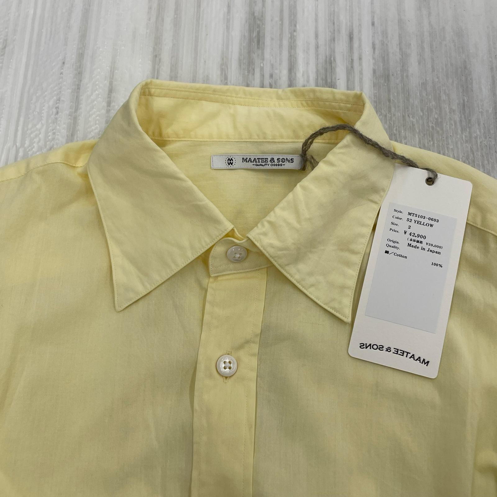 長袖シャツ MAATEE&SONS saint gelman shirt 2 2 イエロー
