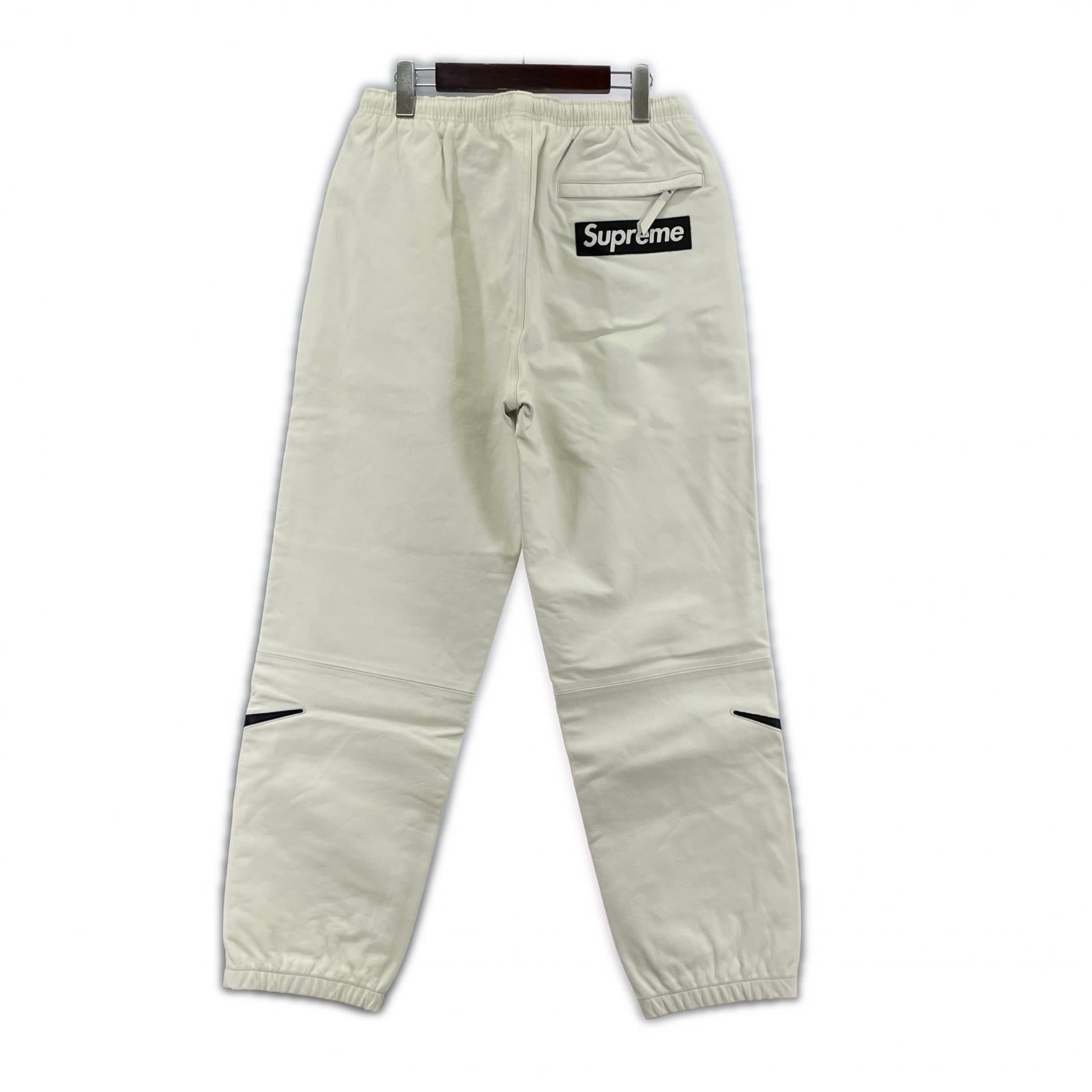 パンツ Supreme×NIKE 19AW Leather Warm Up Pant M 白 M ホワイト