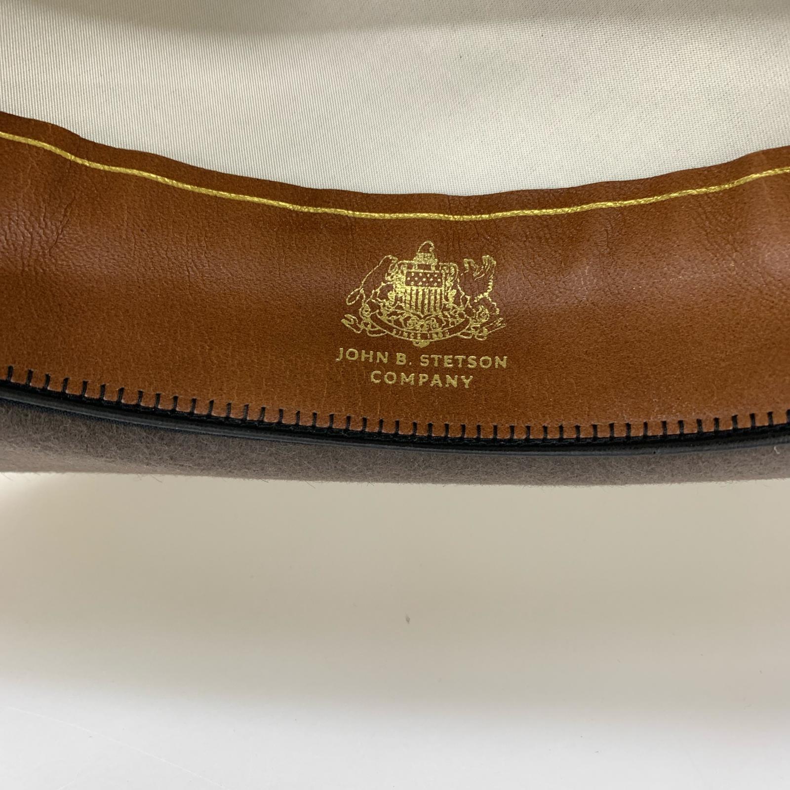 ハット STETSON ウール(ラビット) 中折れ ハット グレー×ブラック ブラウン