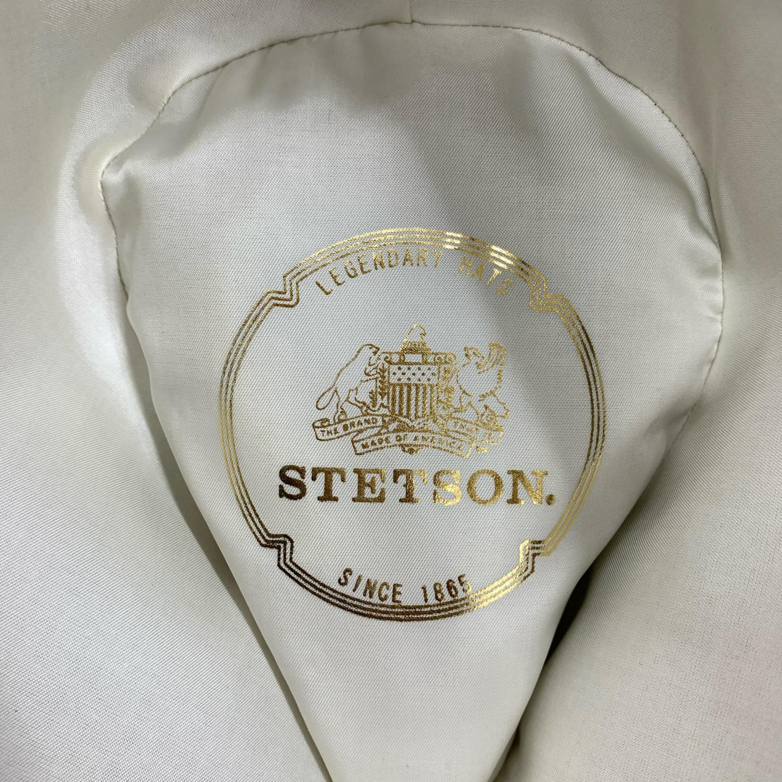 ハット STETSON ウール(ラビット) 中折れ ハット グレー×ブラック ブラウン