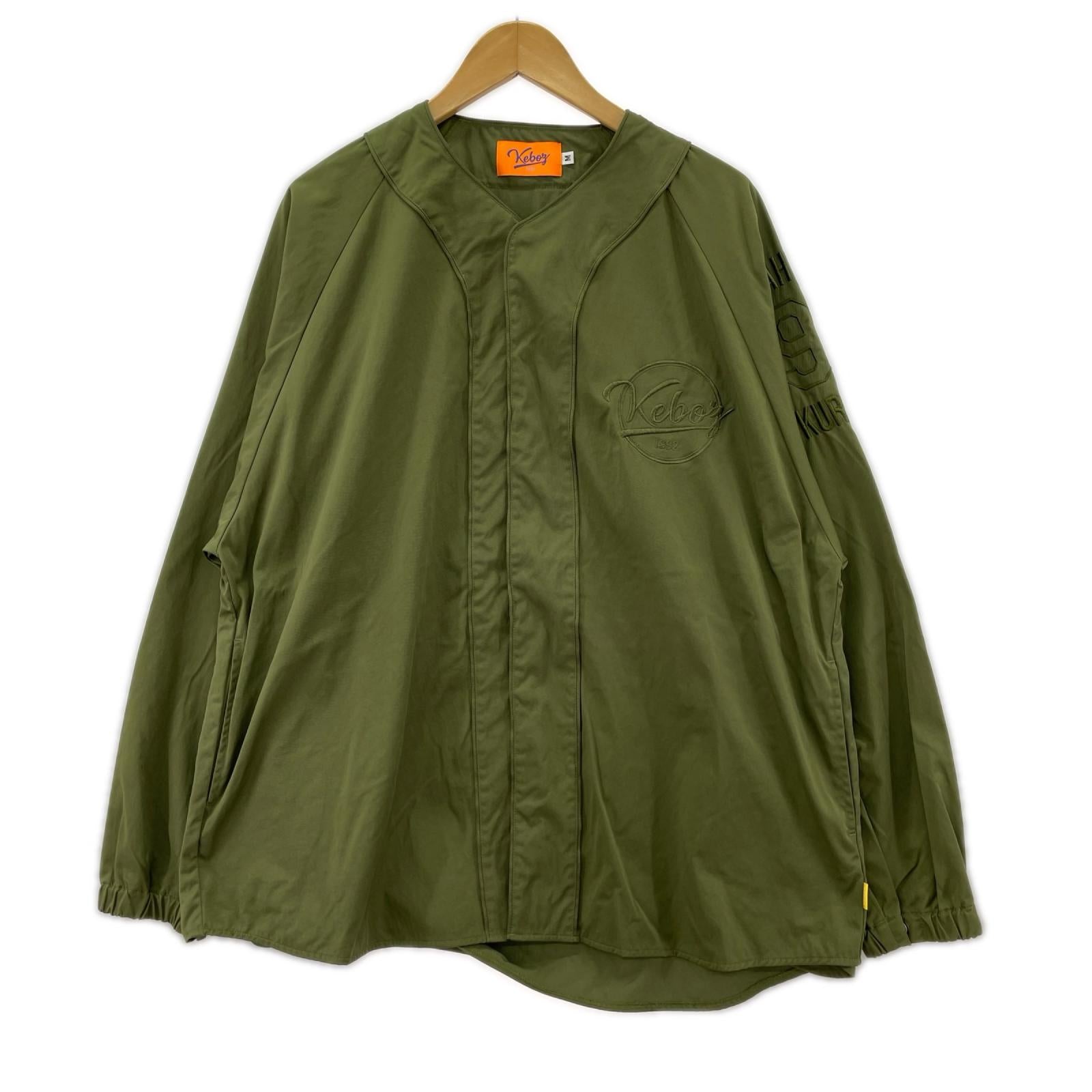 長袖シャツ ベースボールシャツ カーキ M M カーキ