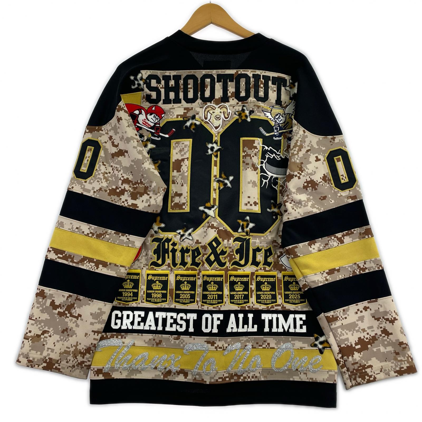 長袖Tシャツ Supreme 25AW Fire & Ice Hockey Jersey S ベージュ S