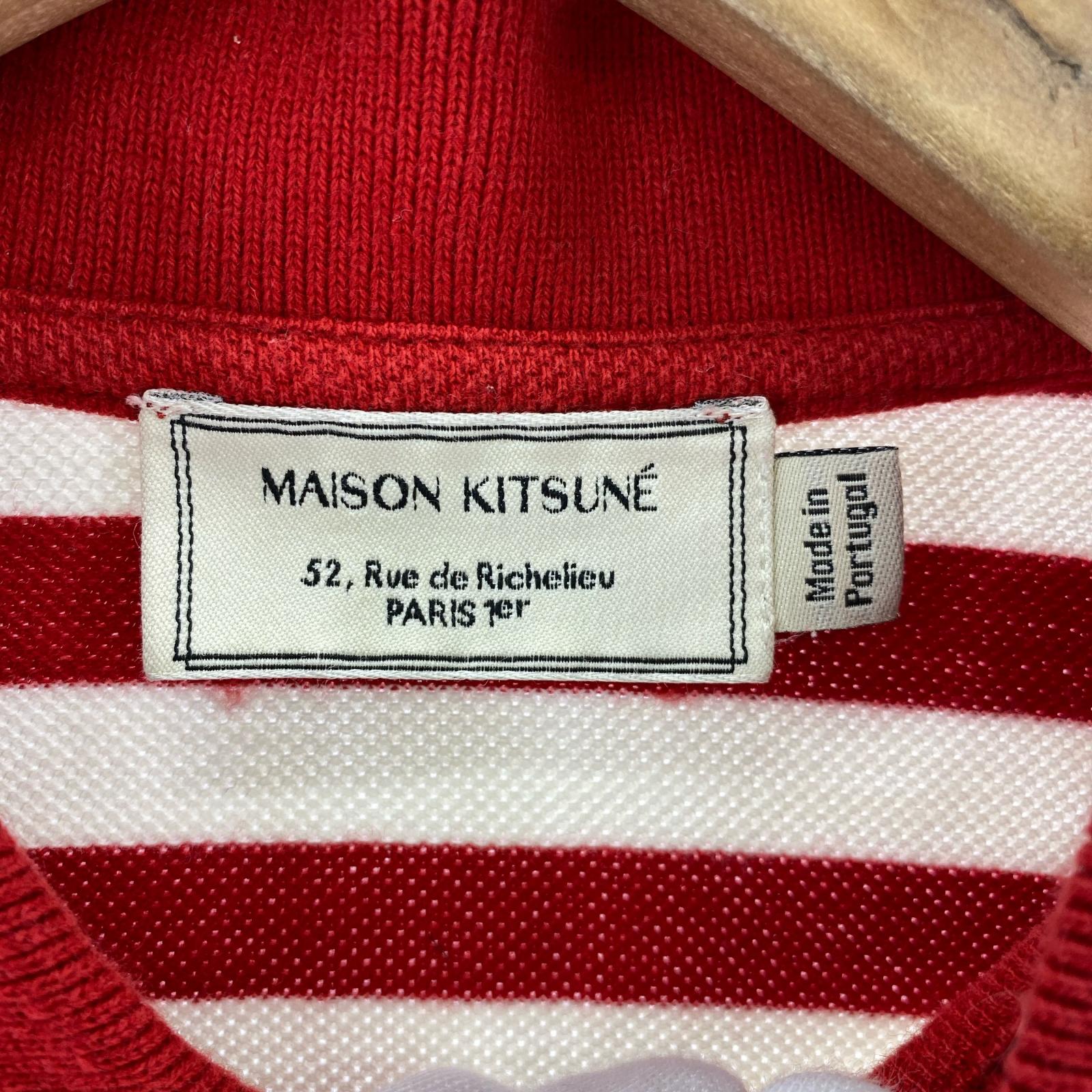 ポロシャツ STRIPED CLASSIC POLO RED/WHT XXS