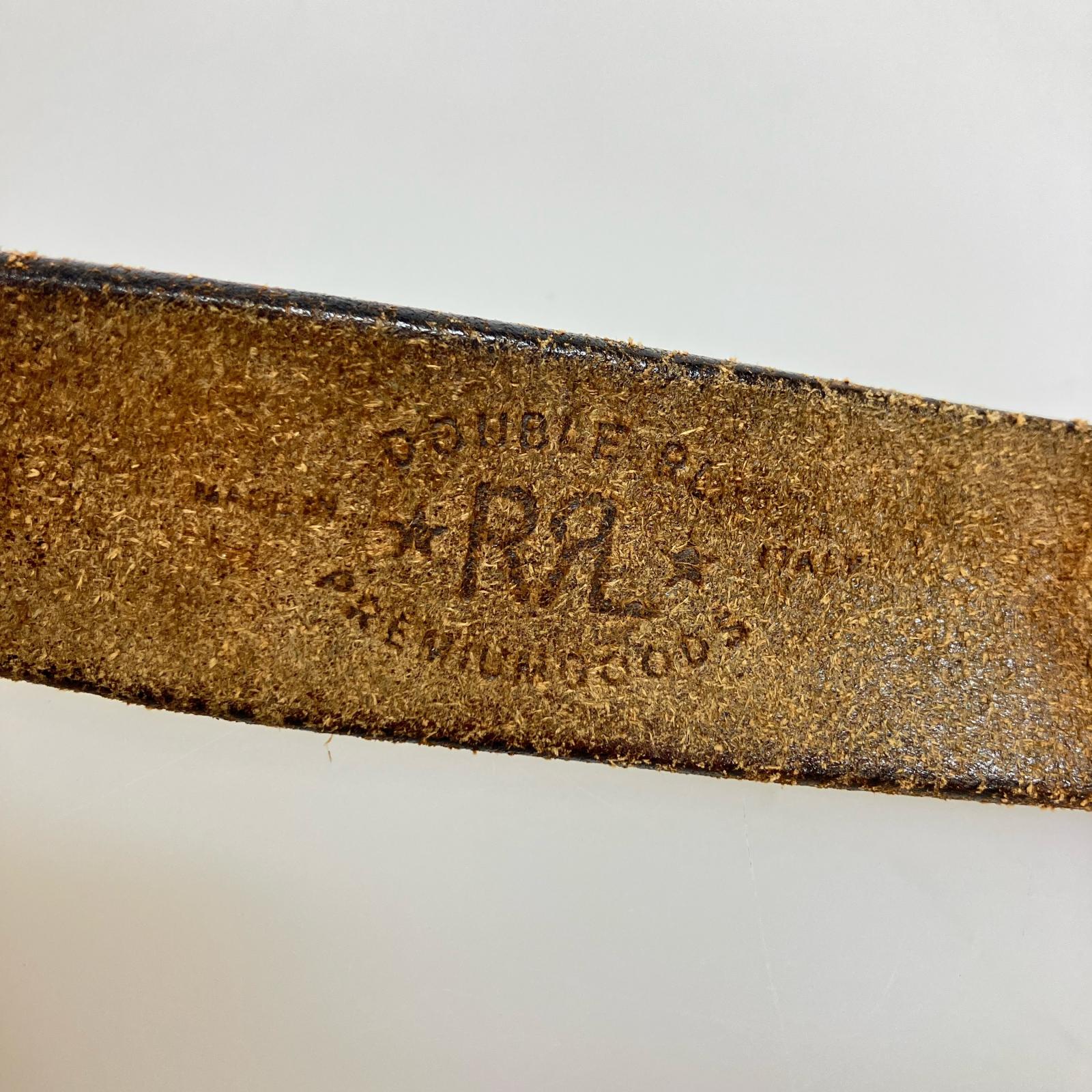その他アクセサリー RRL コンチョ レザーベルト ブラウン