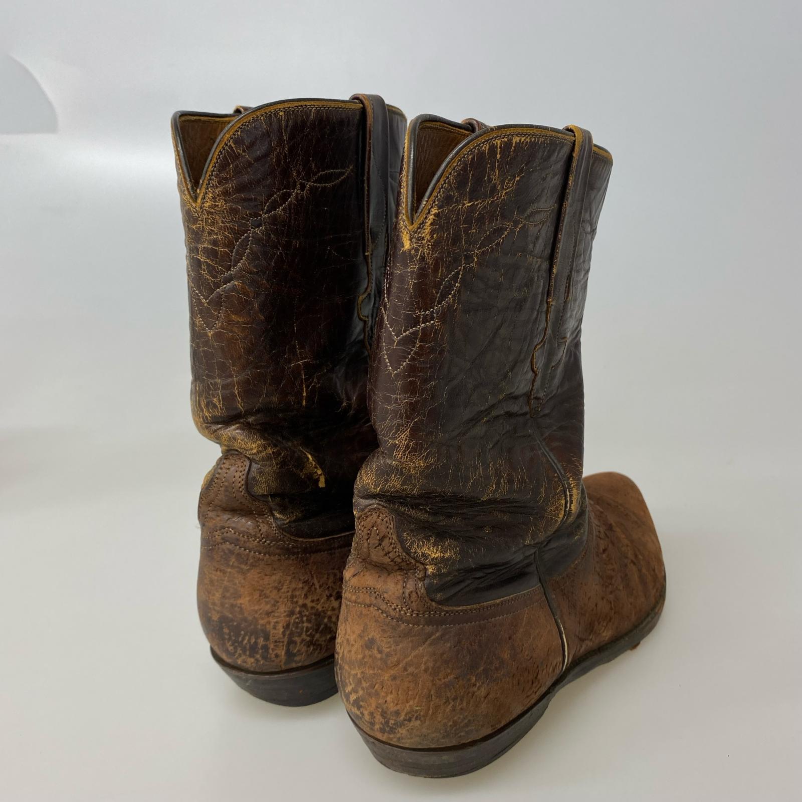 ブーツ Lucchese ウエスタンブーツ 茶 (10E) ブラウン