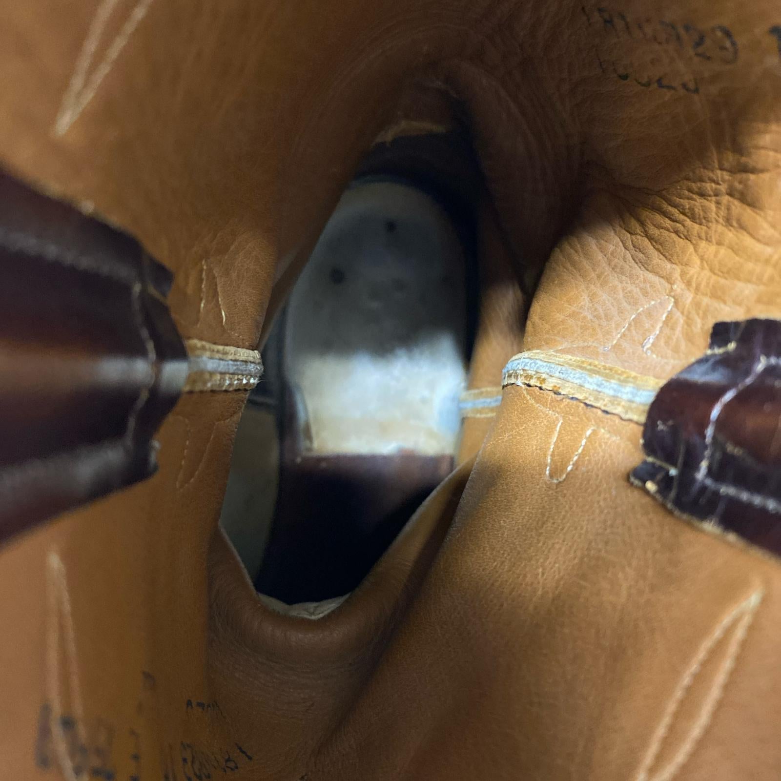 ブーツ Lucchese ウエスタンブーツ 茶 (10E) ブラウン