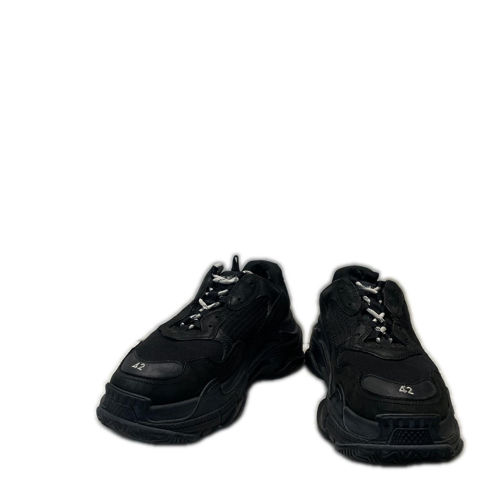 BALENCIAGA TRIPLE S スニーカー 42 黒 27.5cm (US9 1/2 UK9 EU45)