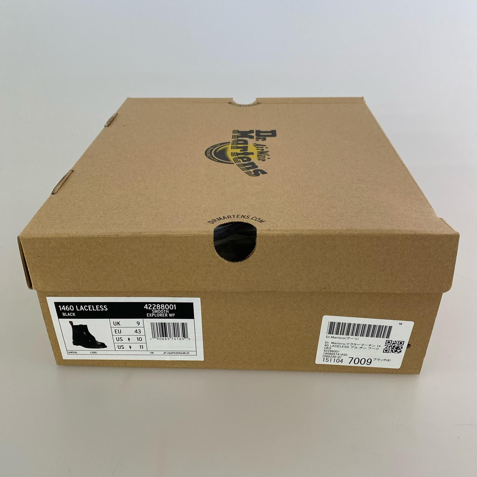 ブーツ Dr.Martens 1460 LACELESS プルオンブーツ 9 ブラック ブラック