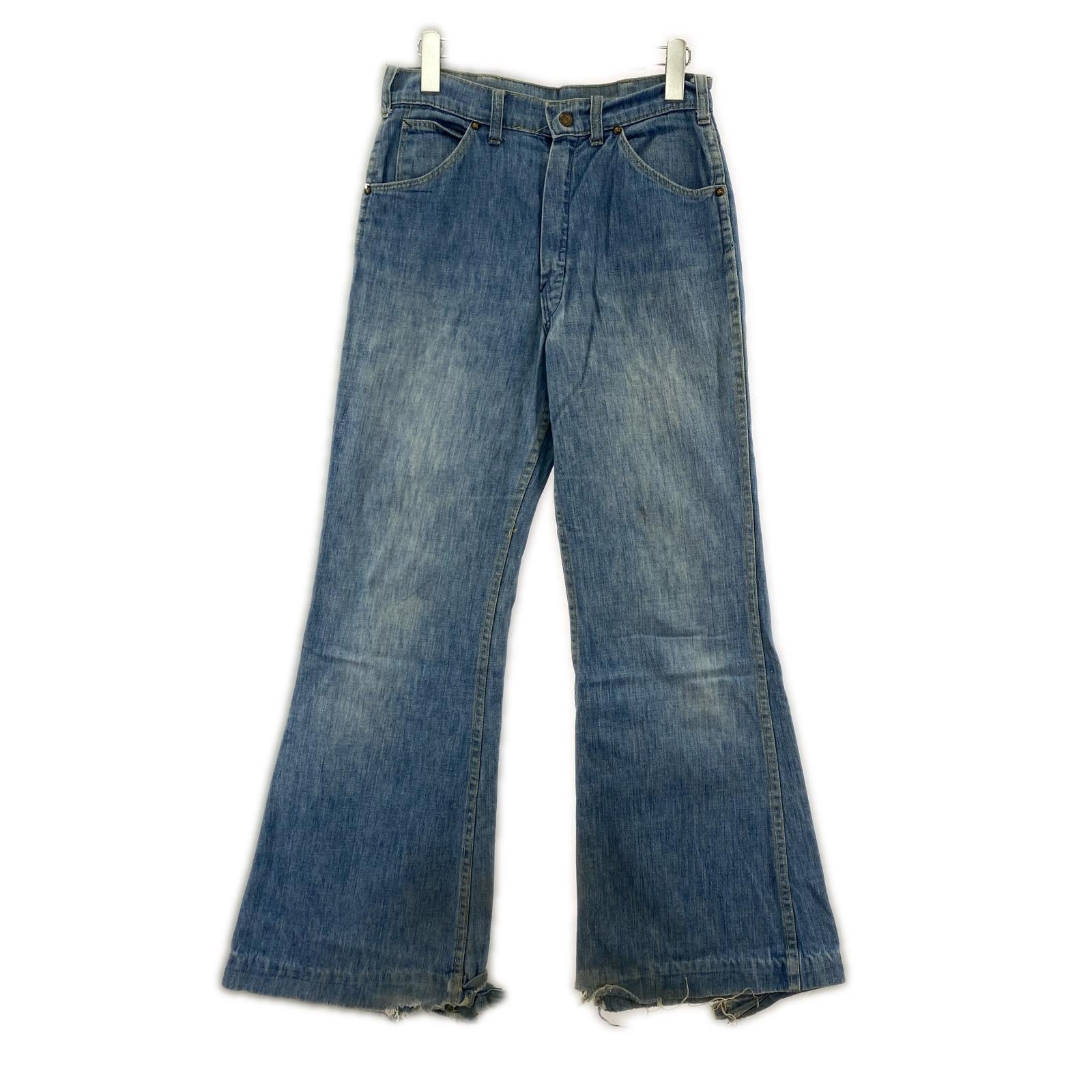 デニムパンツ 70s ブーツカット IDEAL ZIP ブルー