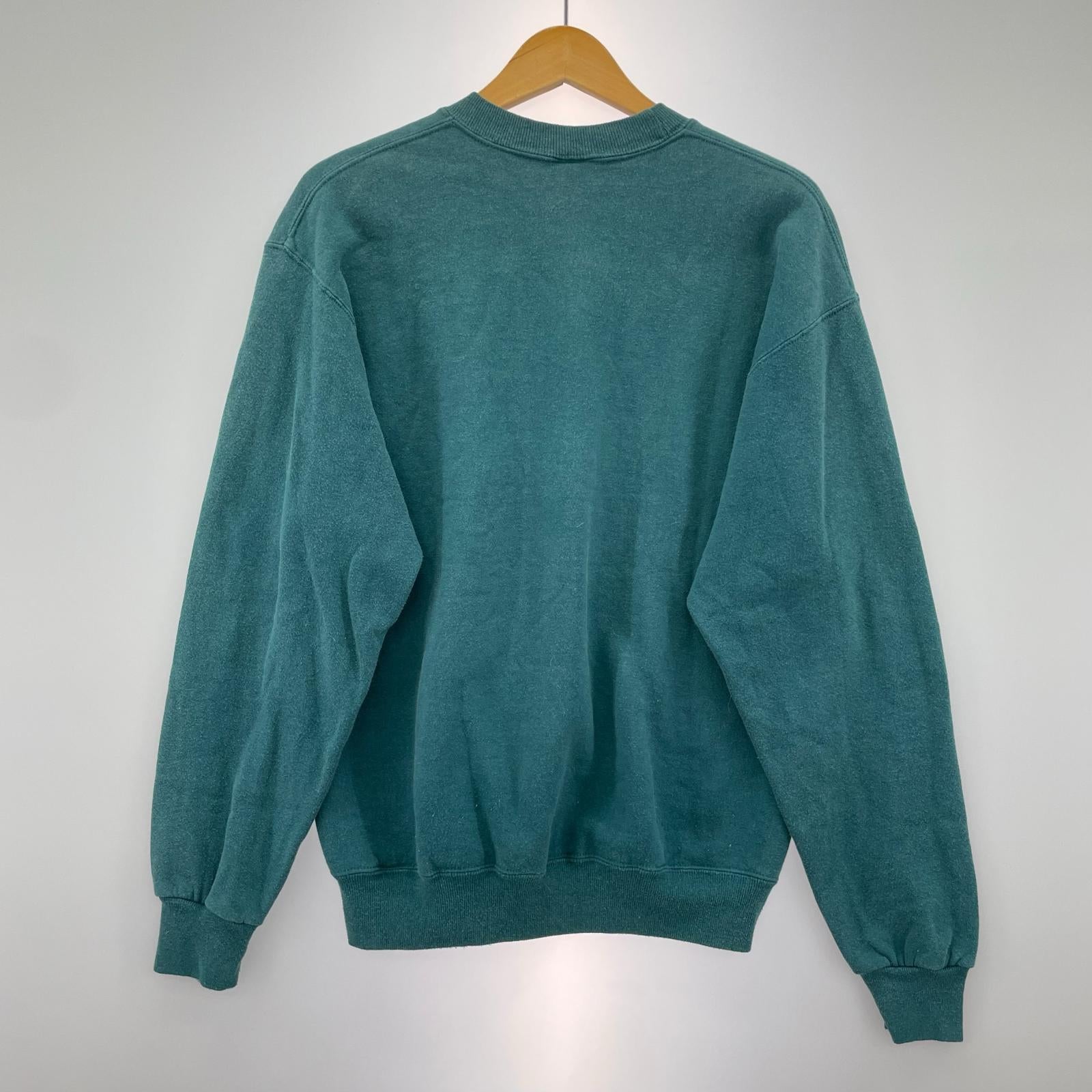 スウェット 80s USA製 BOOTHBAY HARBOR MAINE 緑 M グリーン