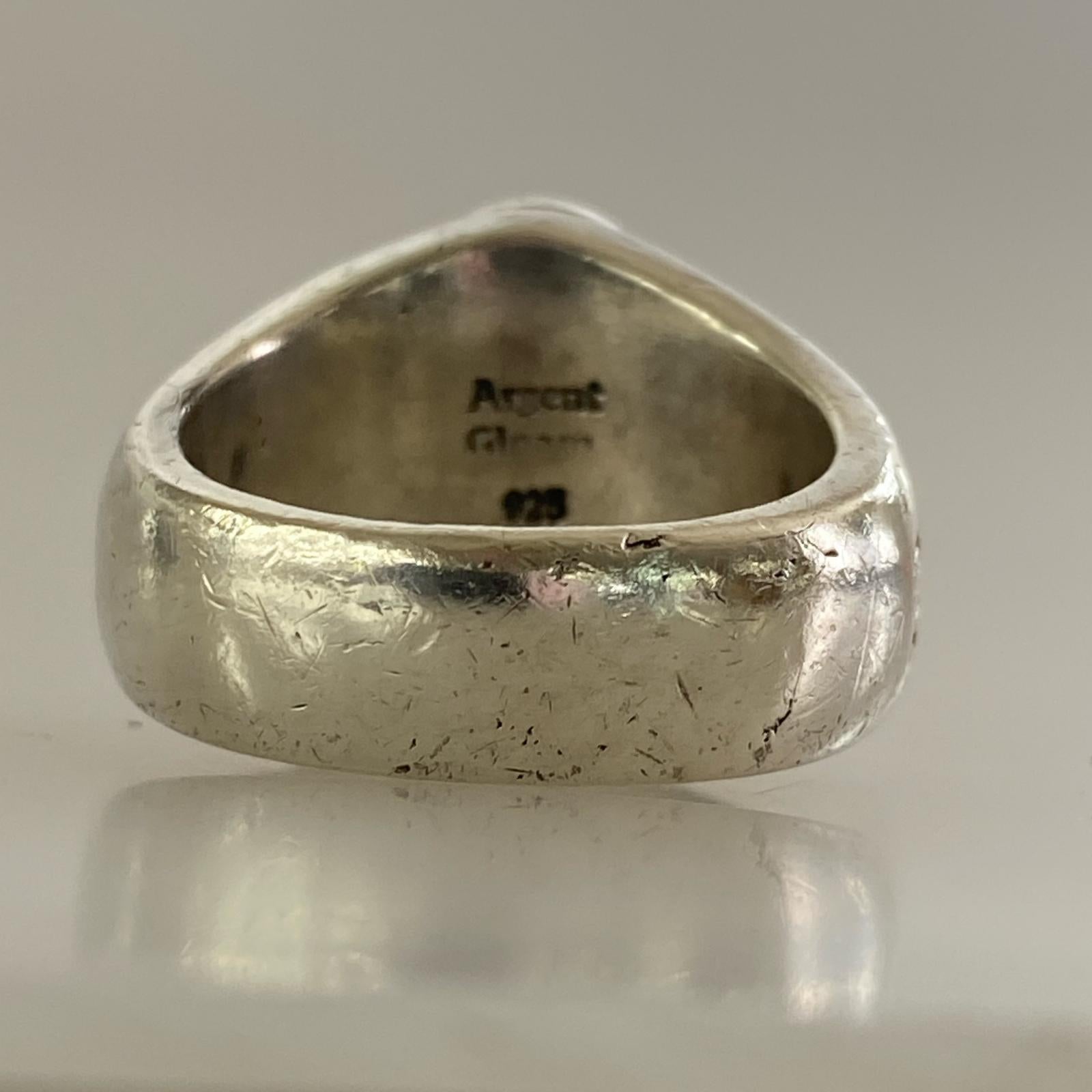 リング・指輪 Argent Gleam 925 フレアモチーフ シグネットリング #20 シルバー