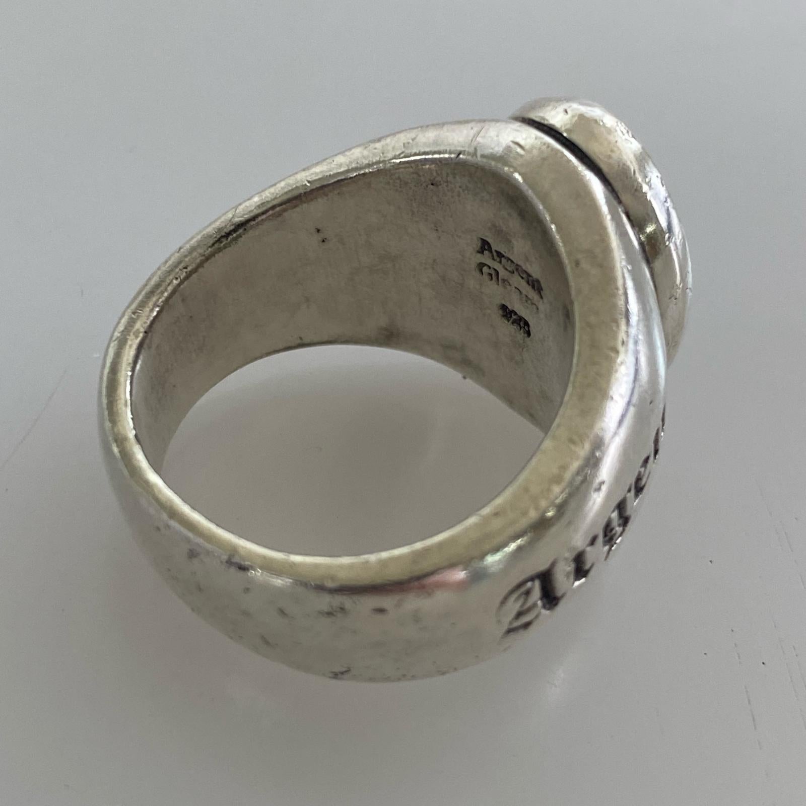 リング・指輪 Argent Gleam 925 フレアモチーフ シグネットリング #20 シルバー
