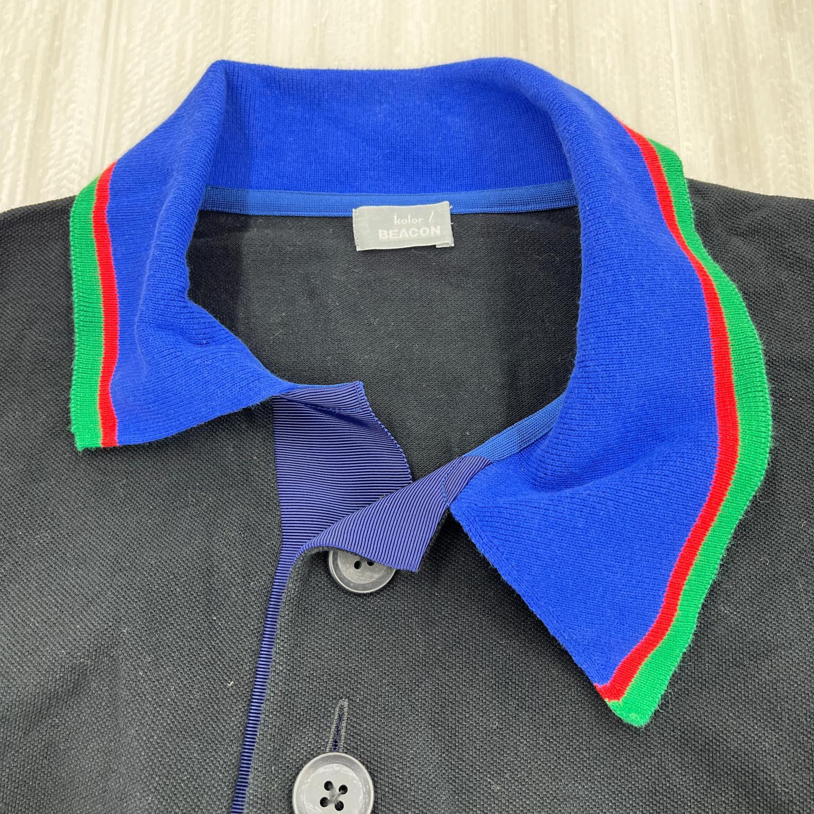 ポロシャツ kolor BEACON ポロシャツBK ブラック