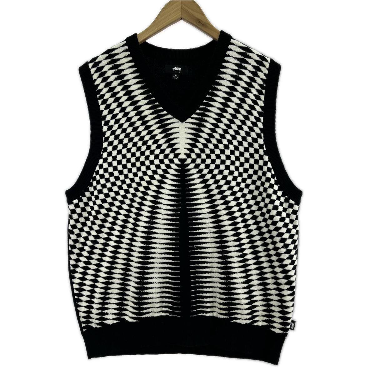 ニット STUSSY Psychedelic Check Vest M