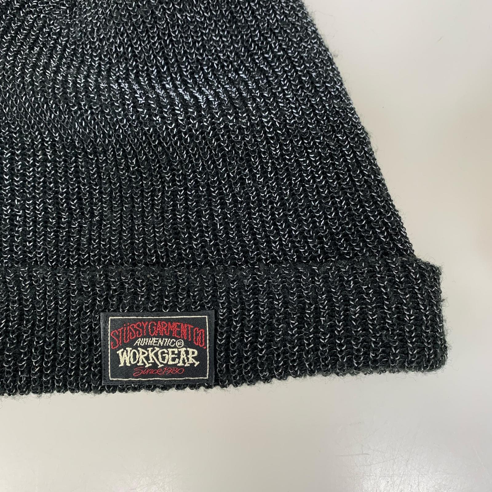 ニットキャップ STUSSY WORKGEAR CUFF BEANIE ブラック ブラック