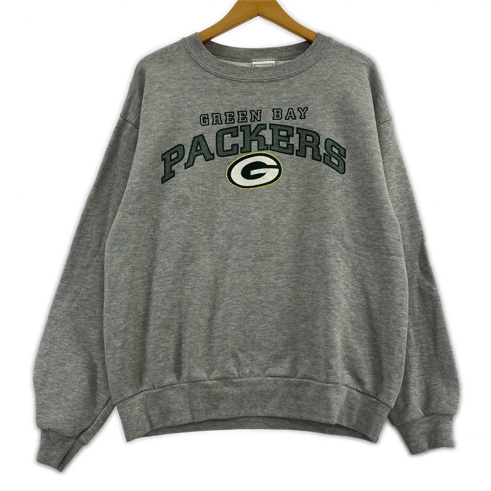 スウェット 90s NFL スウェット PACKERS M GRY M グレー