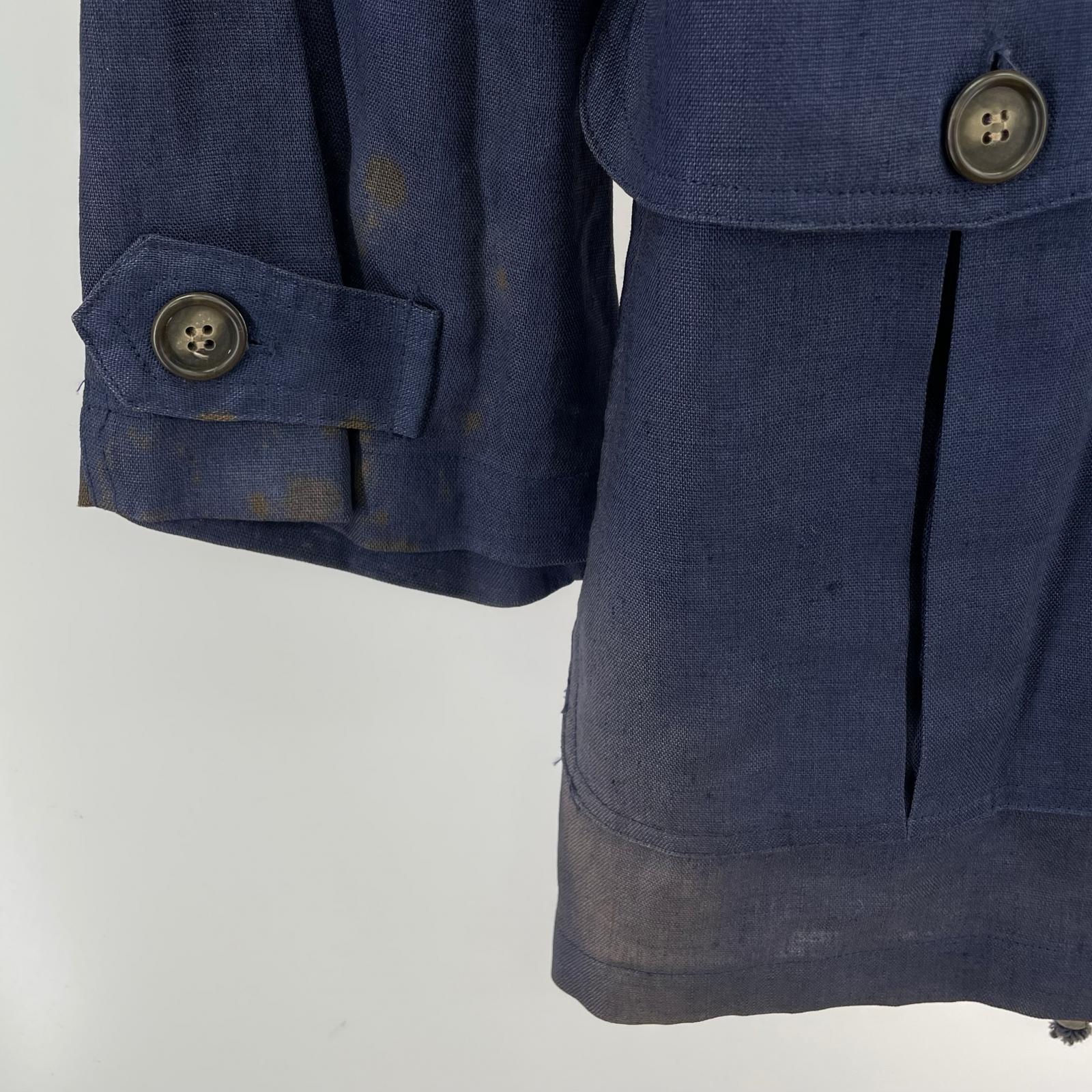 ジャケット BARNEYS NEWYORK BASCO リネンサファリジャケット NVY M ネイビー