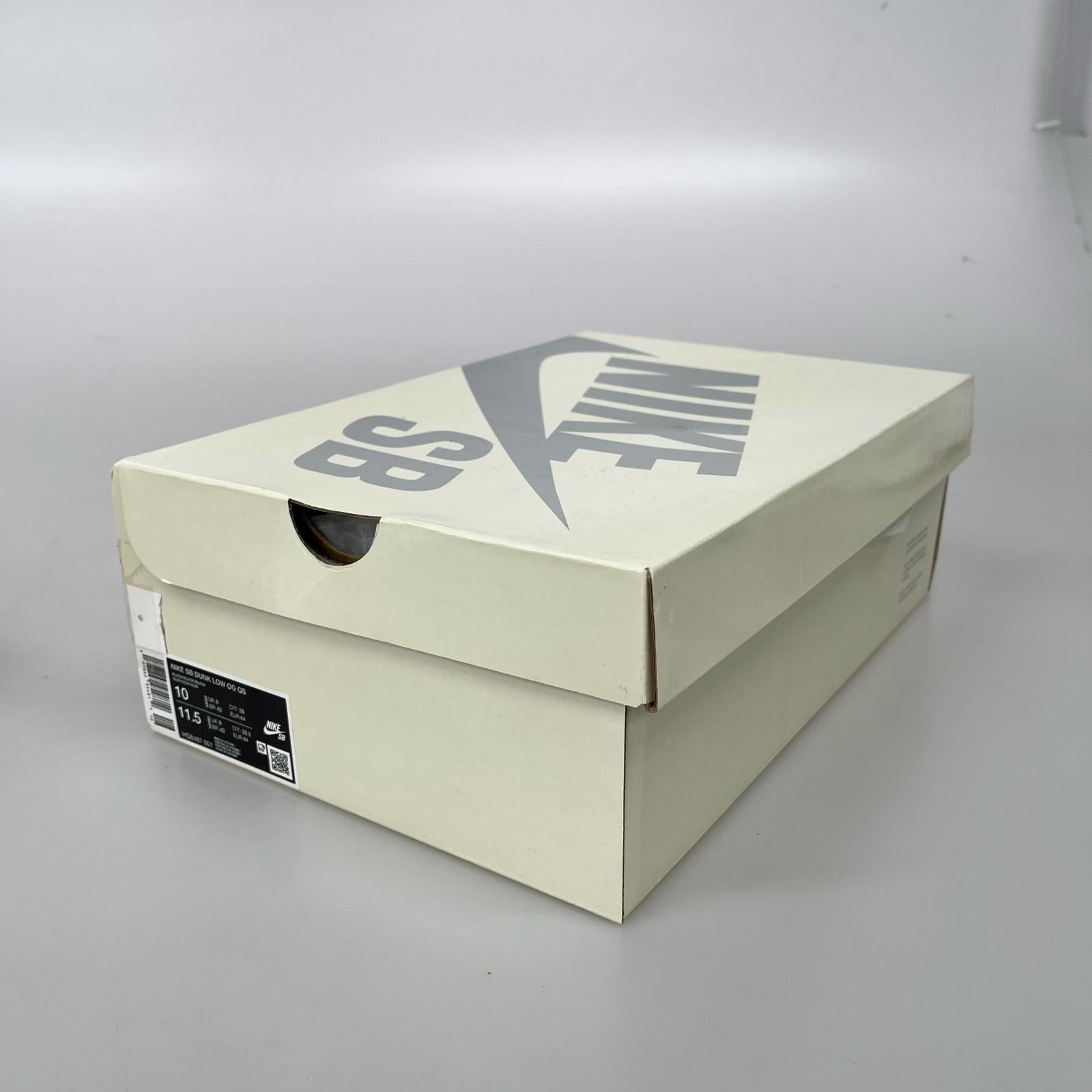 スニーカー SB DUNK LOW OG QS ×SUPREME 27.5cm 28cm (US10 UK9 1/2 EU46) ブラック