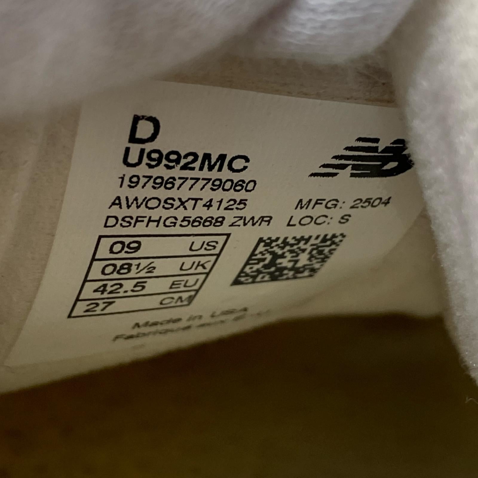 スニーカー U992MC USA製 27cm 27cm (US9 UK8 1/2 EU44)