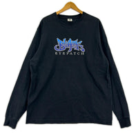 長袖Tシャツ グラフィティ ロゴプリント 黒 L L ブラック