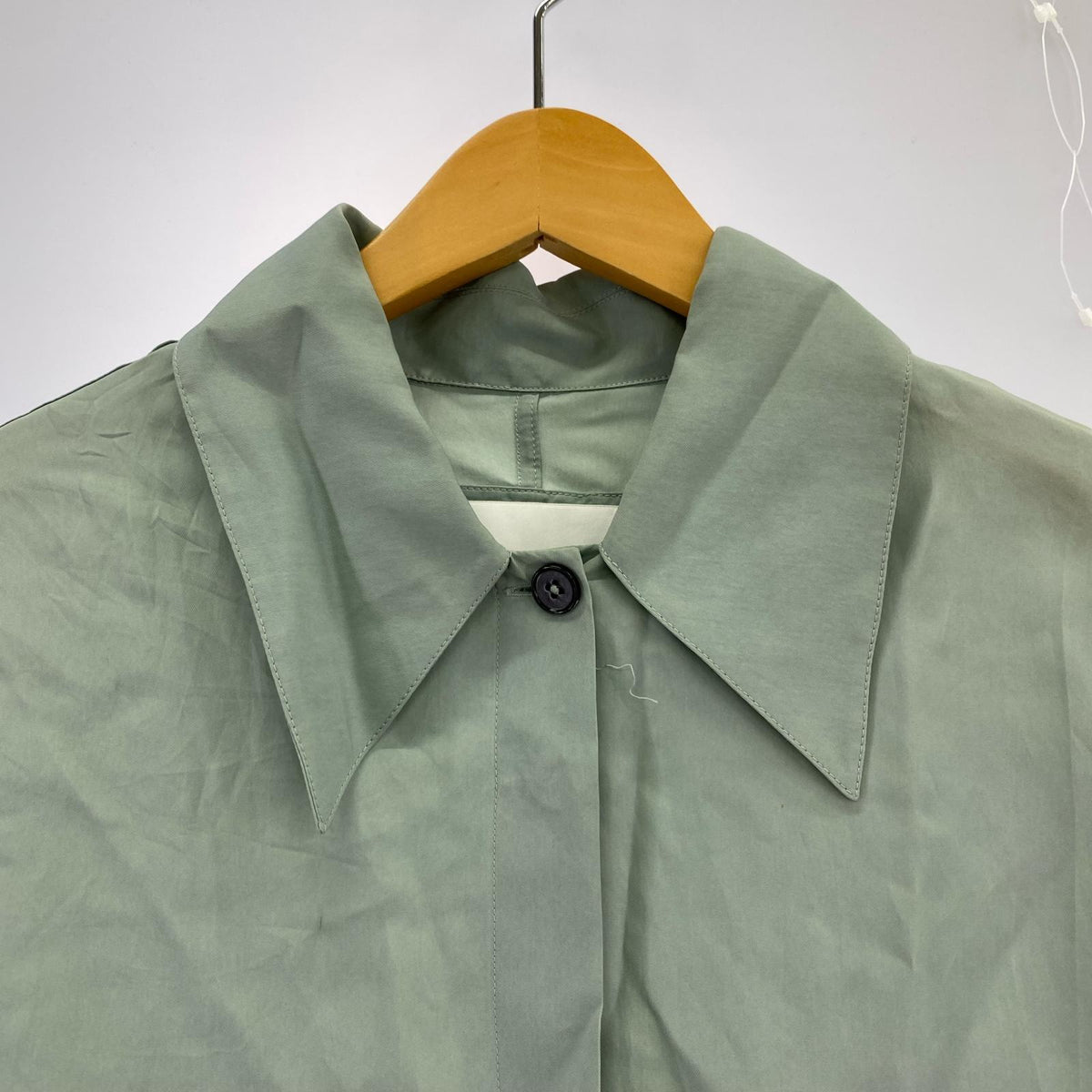 長袖シャツ JIL SANDER レーヨンシルク混シャツ 38 セージグリーン