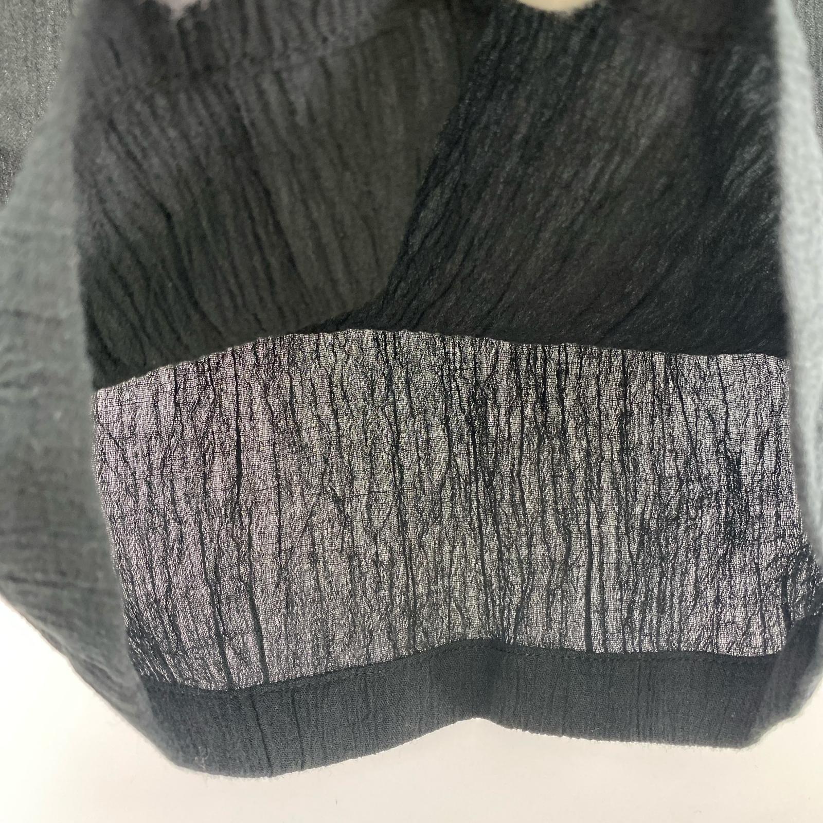 パンツ BALTED CREPE TUCK SLACKS ブラック