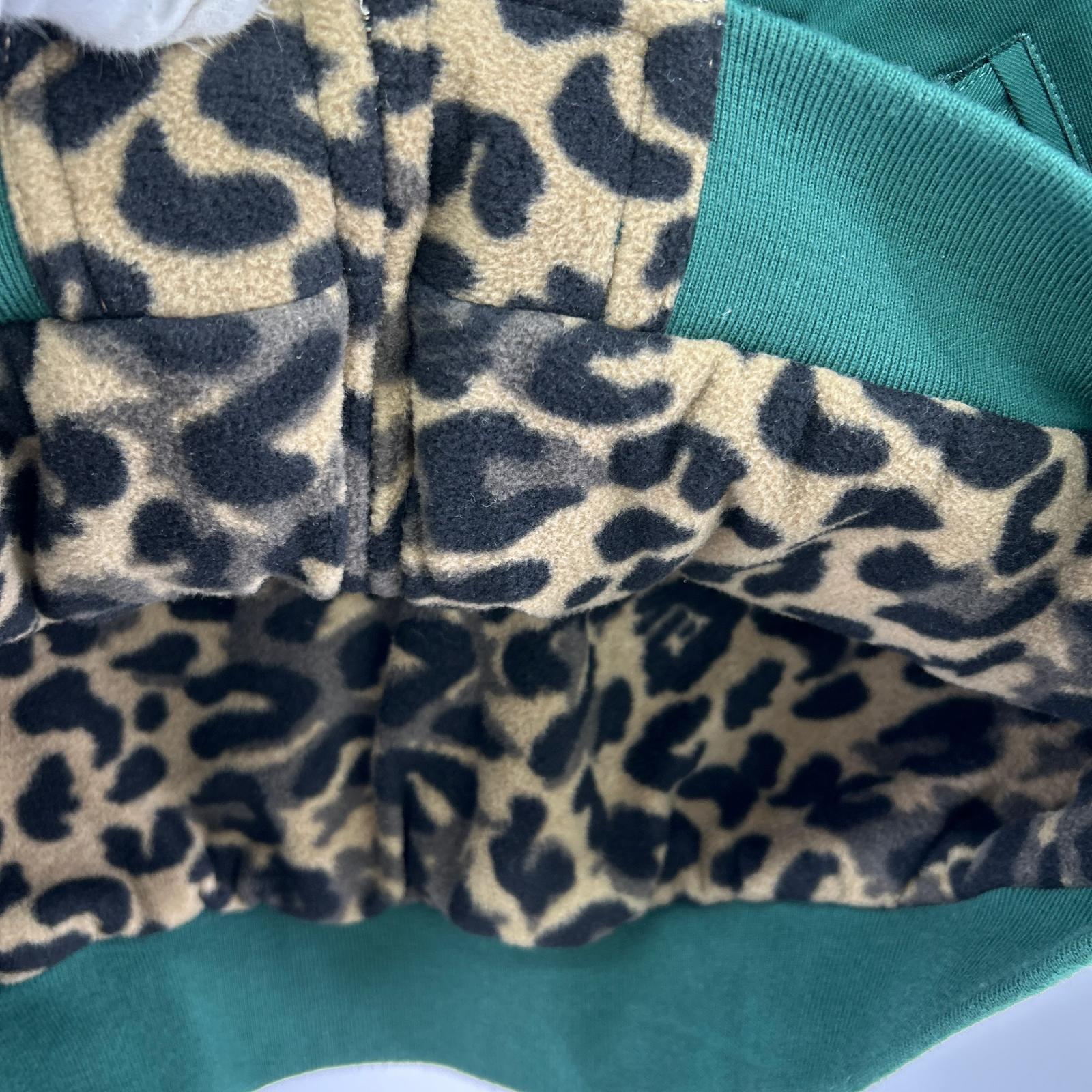 ジャケット リバーシブル レオパード 緑