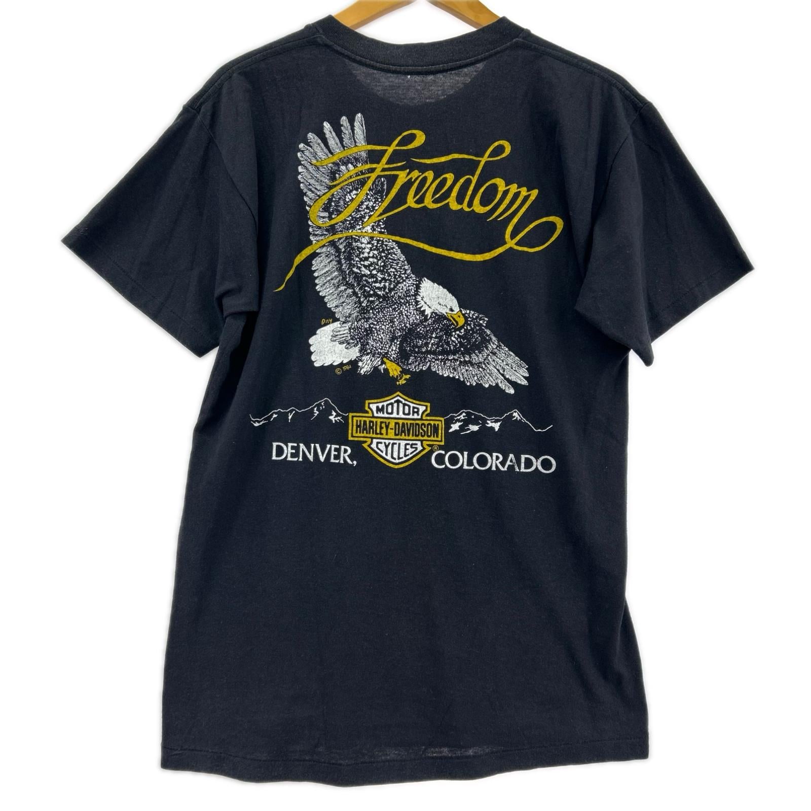 半袖Tシャツ 80s FREEDUM RUN 黒 ブラック