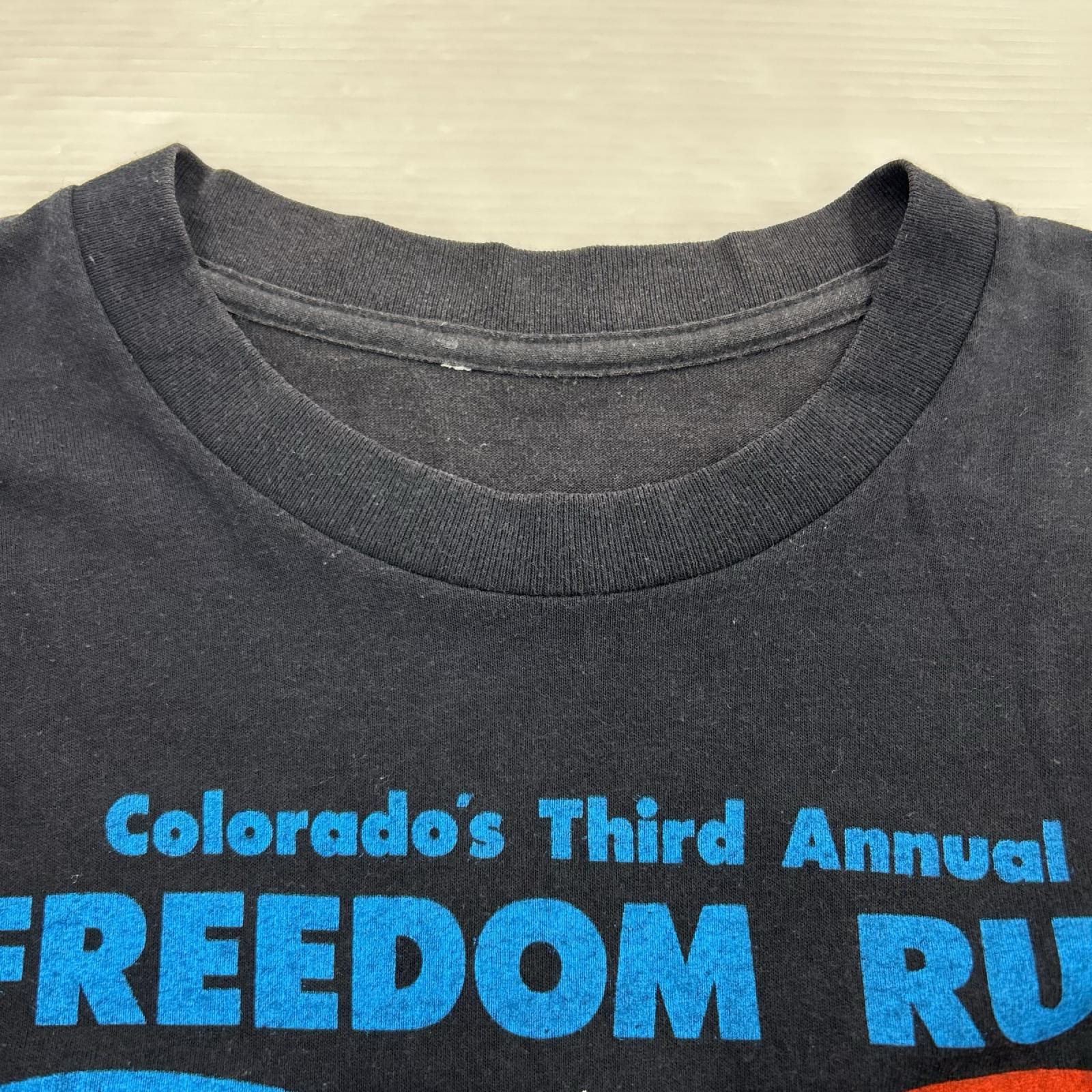 半袖Tシャツ 80s FREEDUM RUN 黒 ブラック