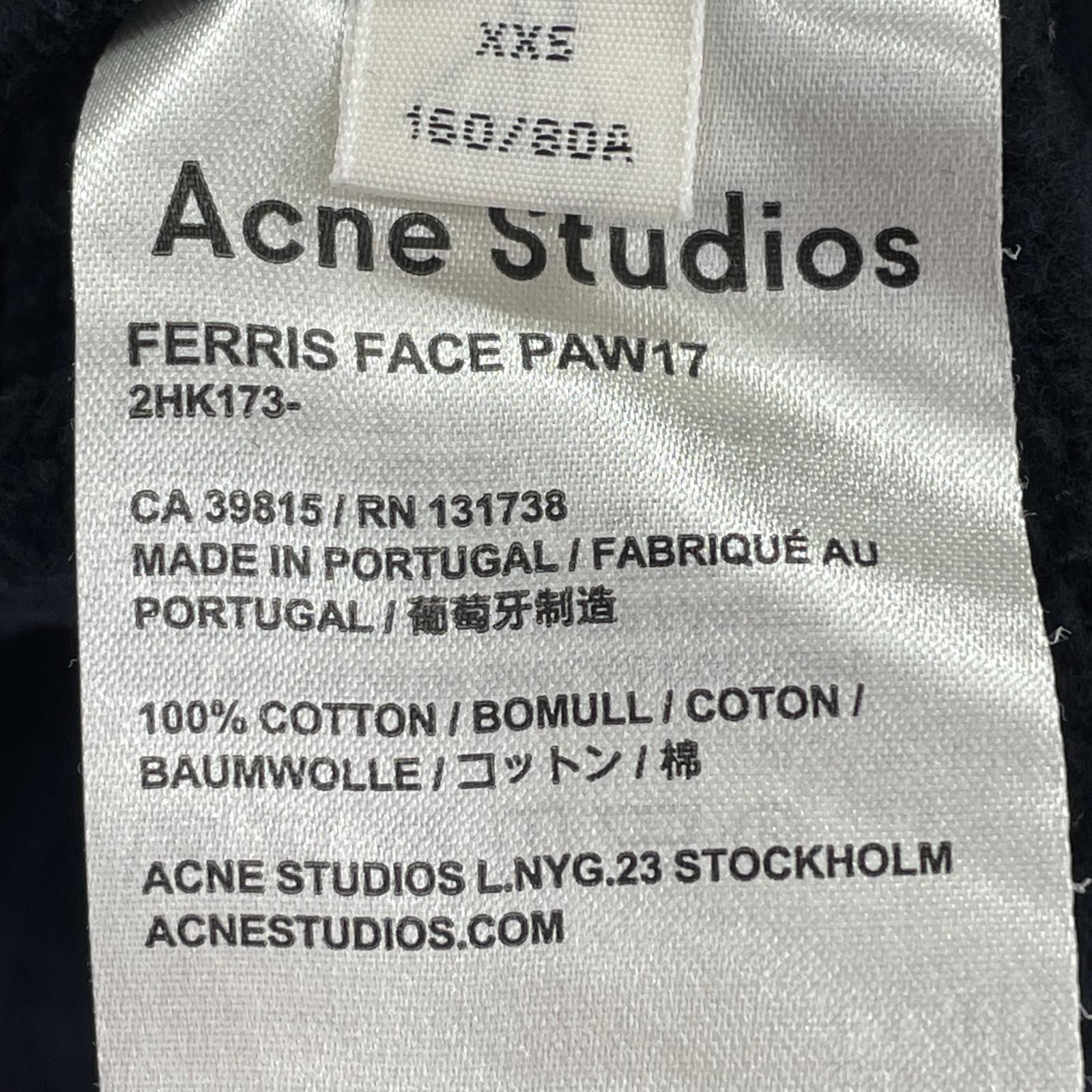 パーカー Acne Studios フェイスパッチパーカー XXS ブラック ブラック