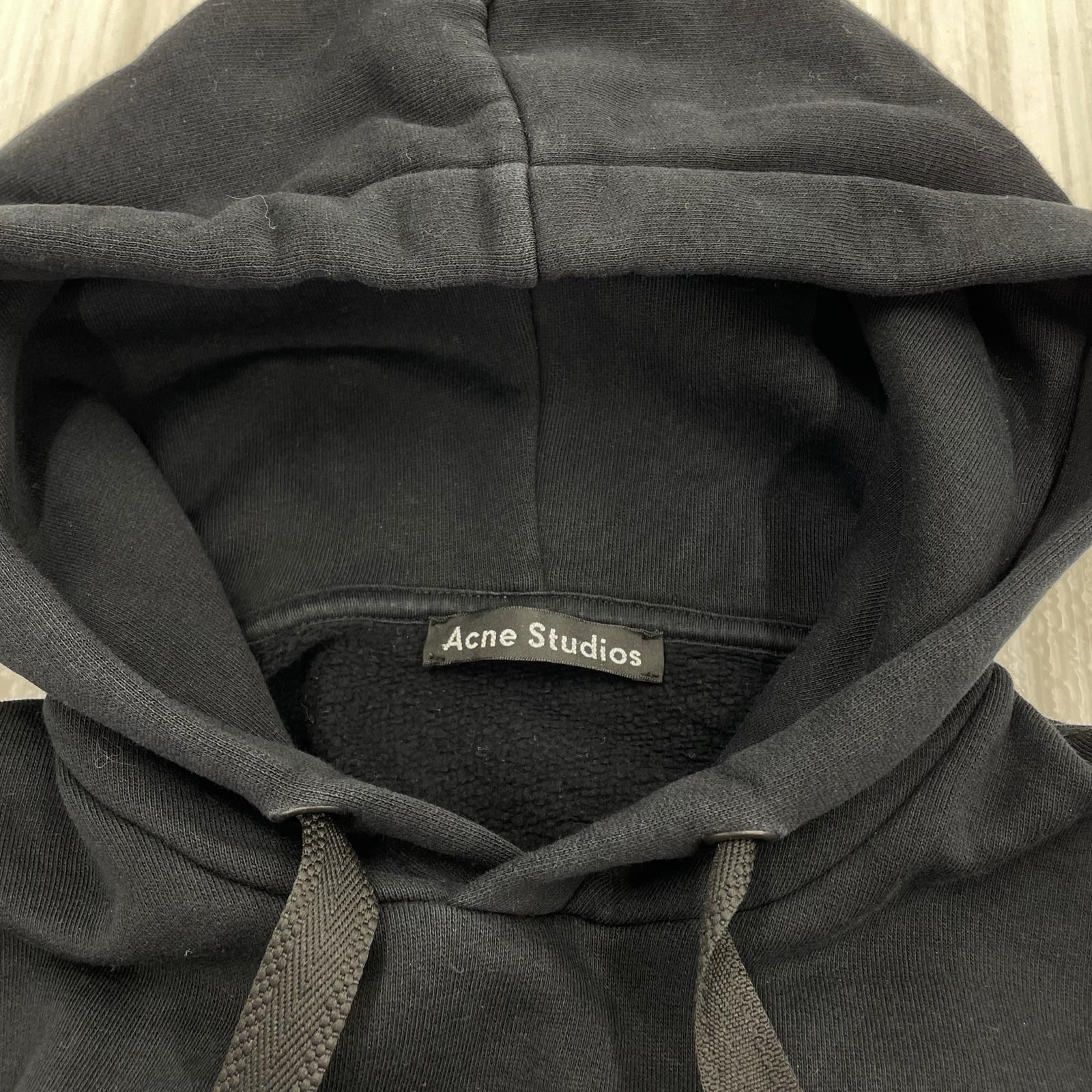 パーカー Acne Studios フェイスパッチパーカー XXS ブラック ブラック