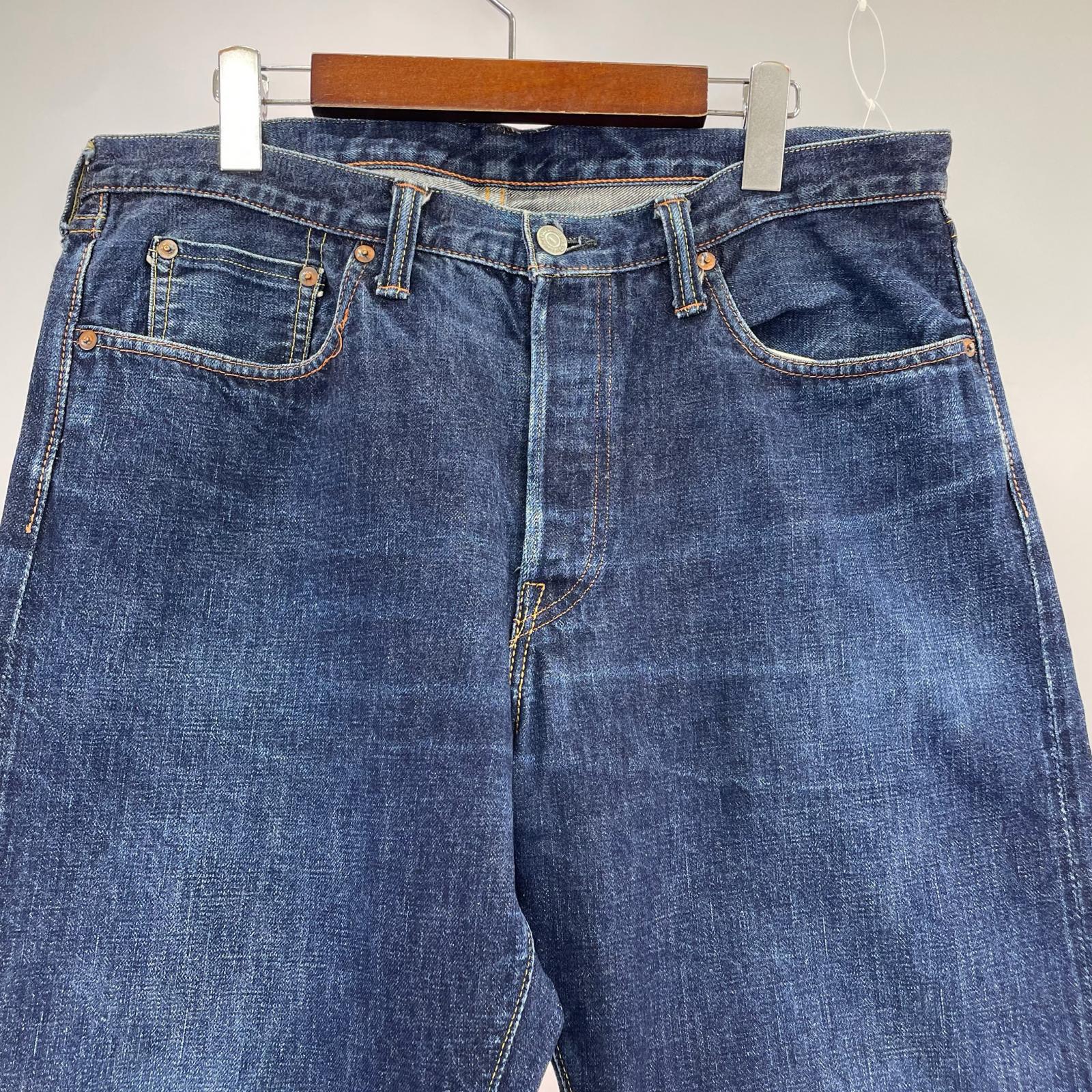 デニムパンツ 1101 片面タブ 紺 W36
