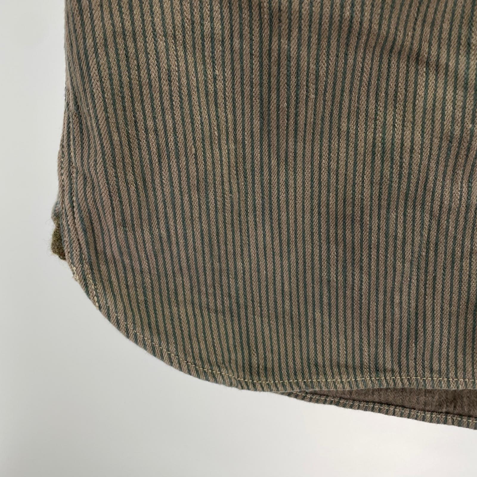 長袖シャツ ストライプ ネルシャツ(XL) ブラウン