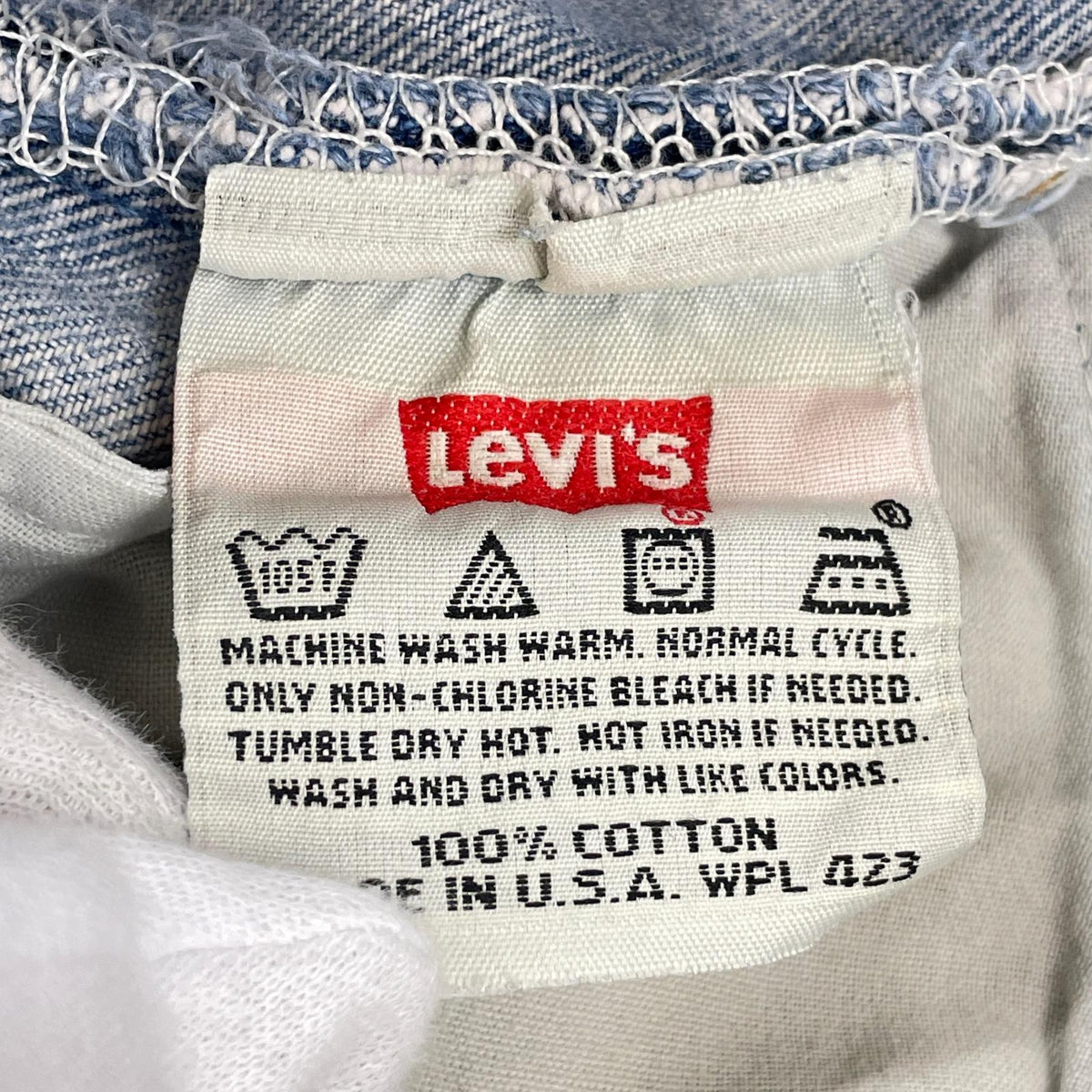 デニムパンツ 90s 501 USA製 ボタン裏524 W34 34 ブルー
