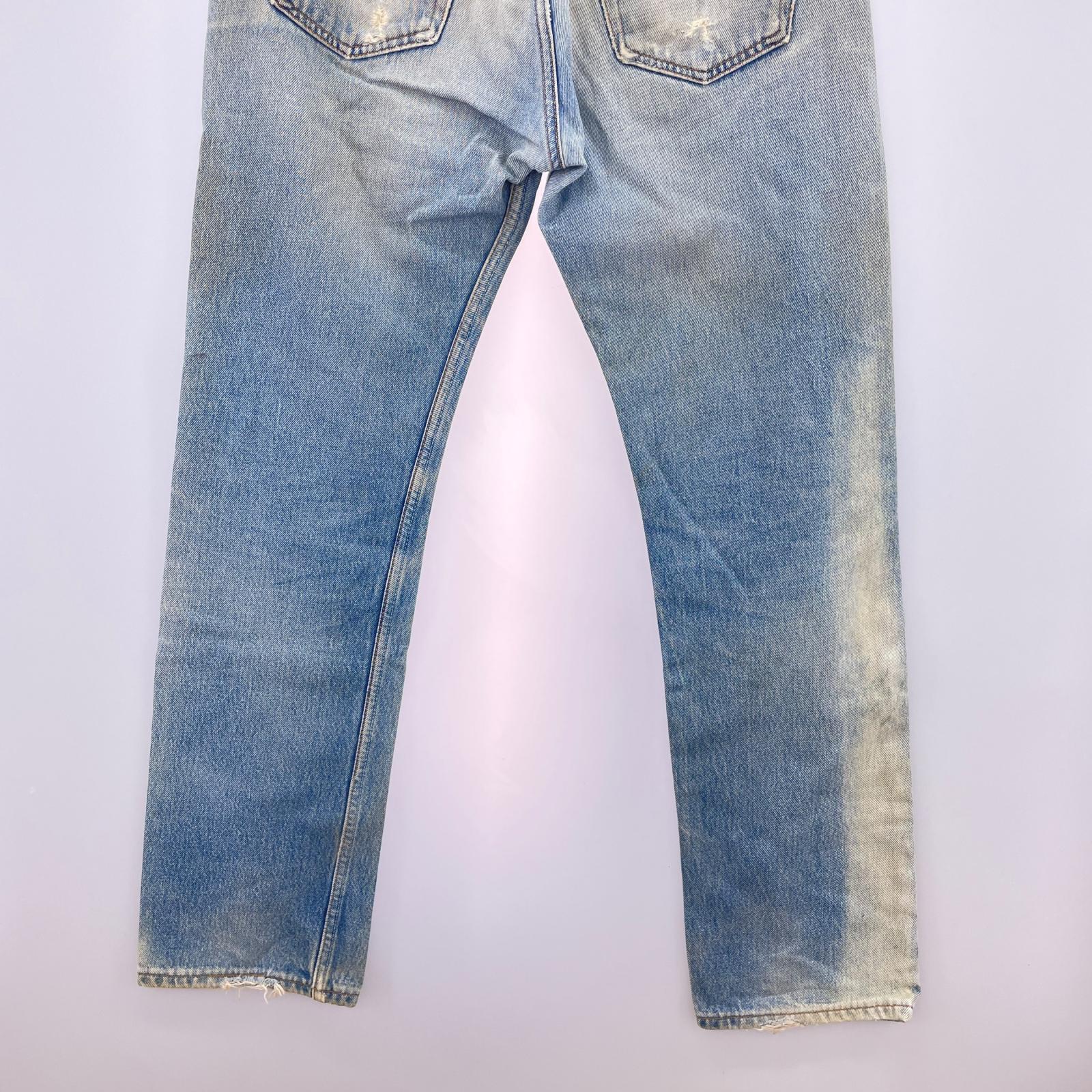 デニムパンツ 90s 501xx USA製 ボタン裏653 W33 33 ブルー
