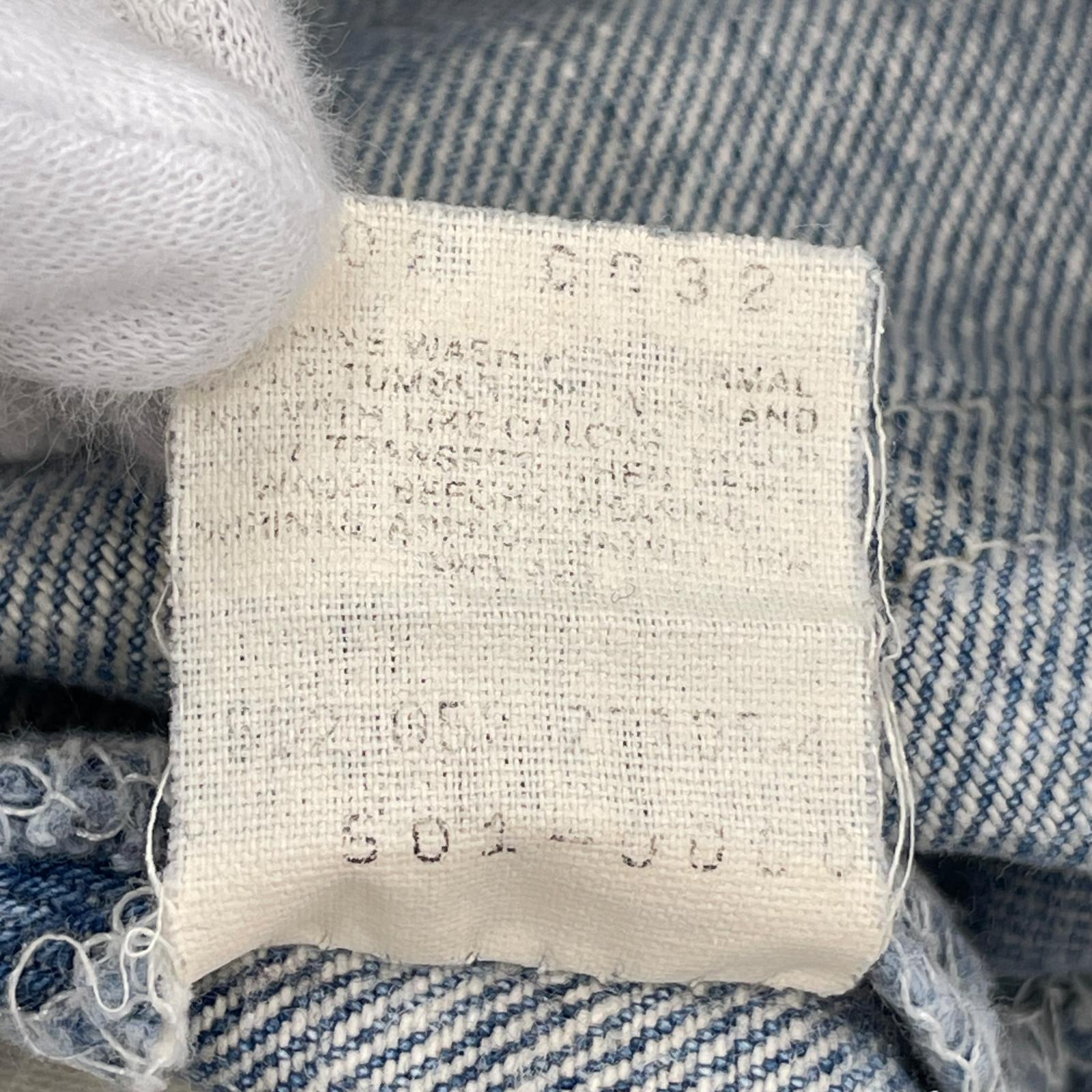 デニムパンツ 90s 501 USA製 ボタン裏552 W34 34 ブルー