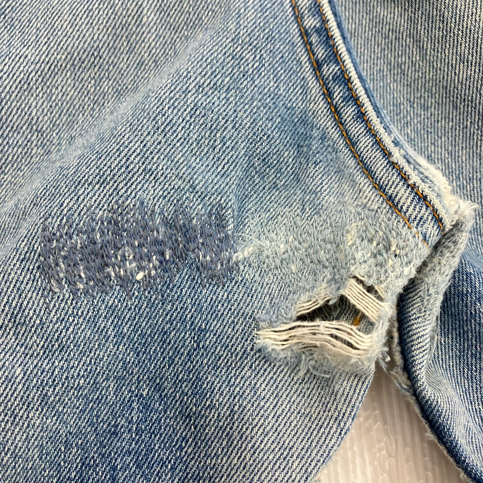 デニムパンツ 90s 501 UK製 ボタン裏311 W33 33 ブルー