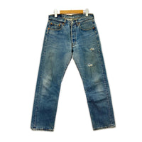 デニムパンツ 90s 501 フランス製 ボタン裏275 W32 32 ブルー