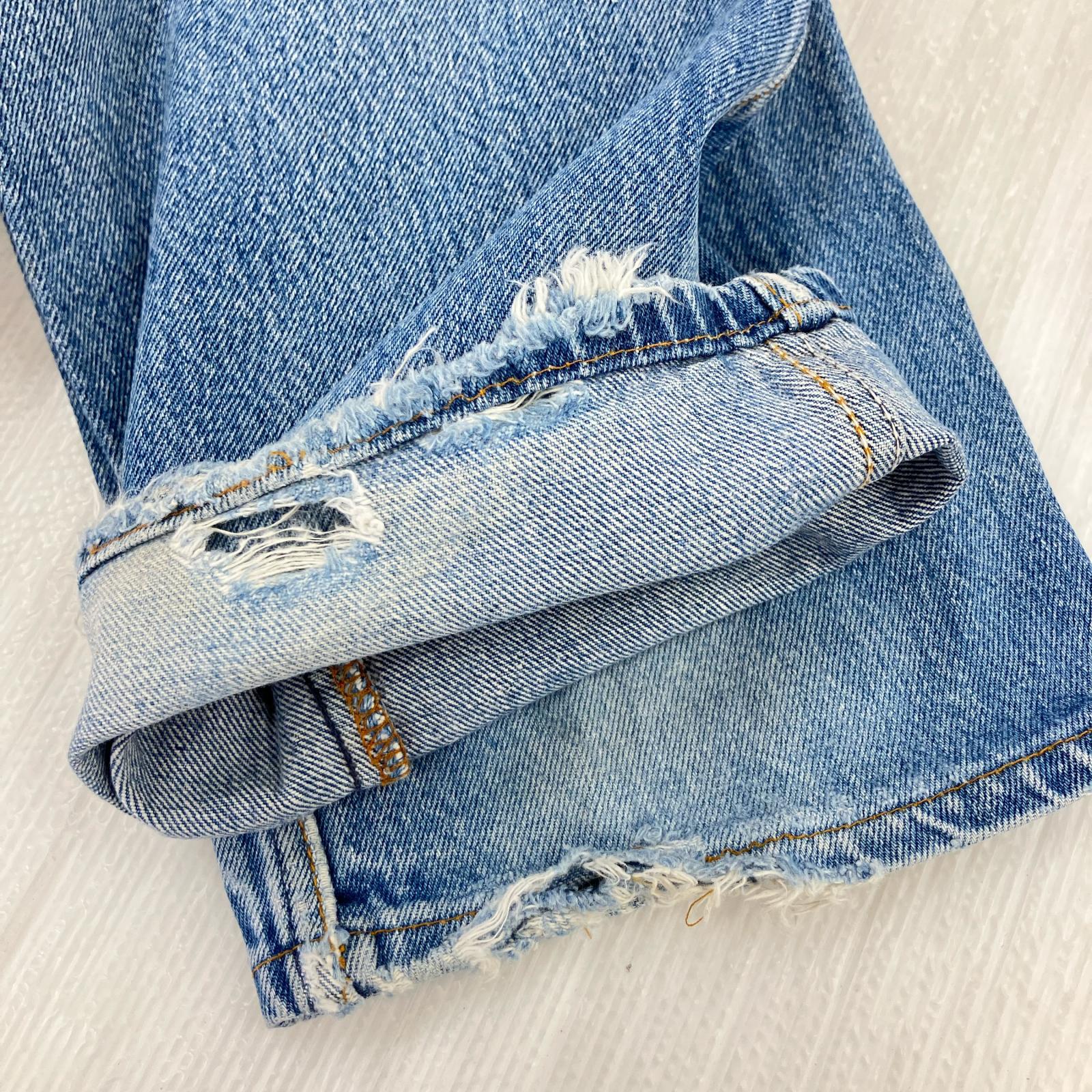 デニムパンツ 80s 501 USA製 ボタン裏653 W34 34 ブルー