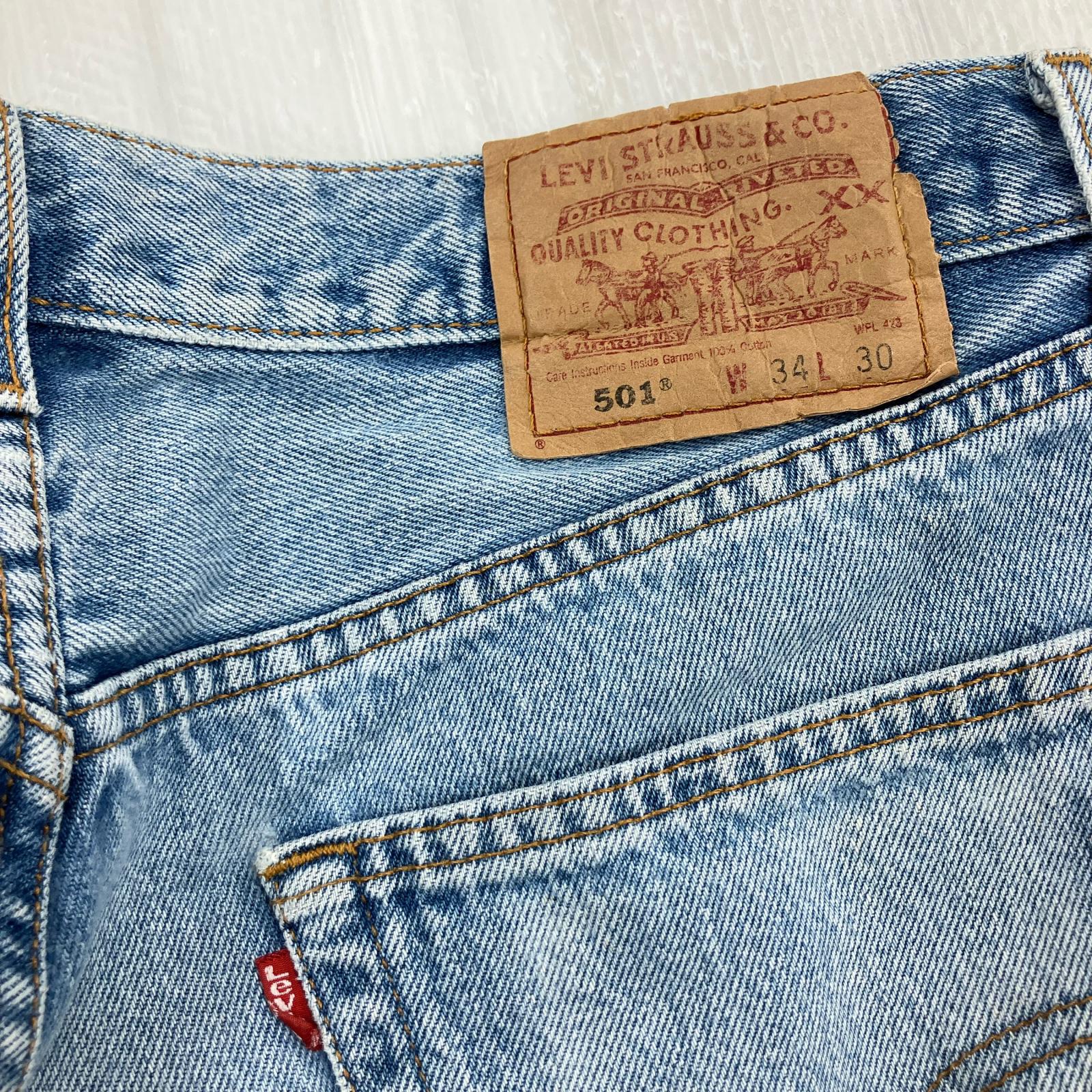 デニムパンツ 00s 501 コロンビア製 ボタン裏689 W34 34 ブルー