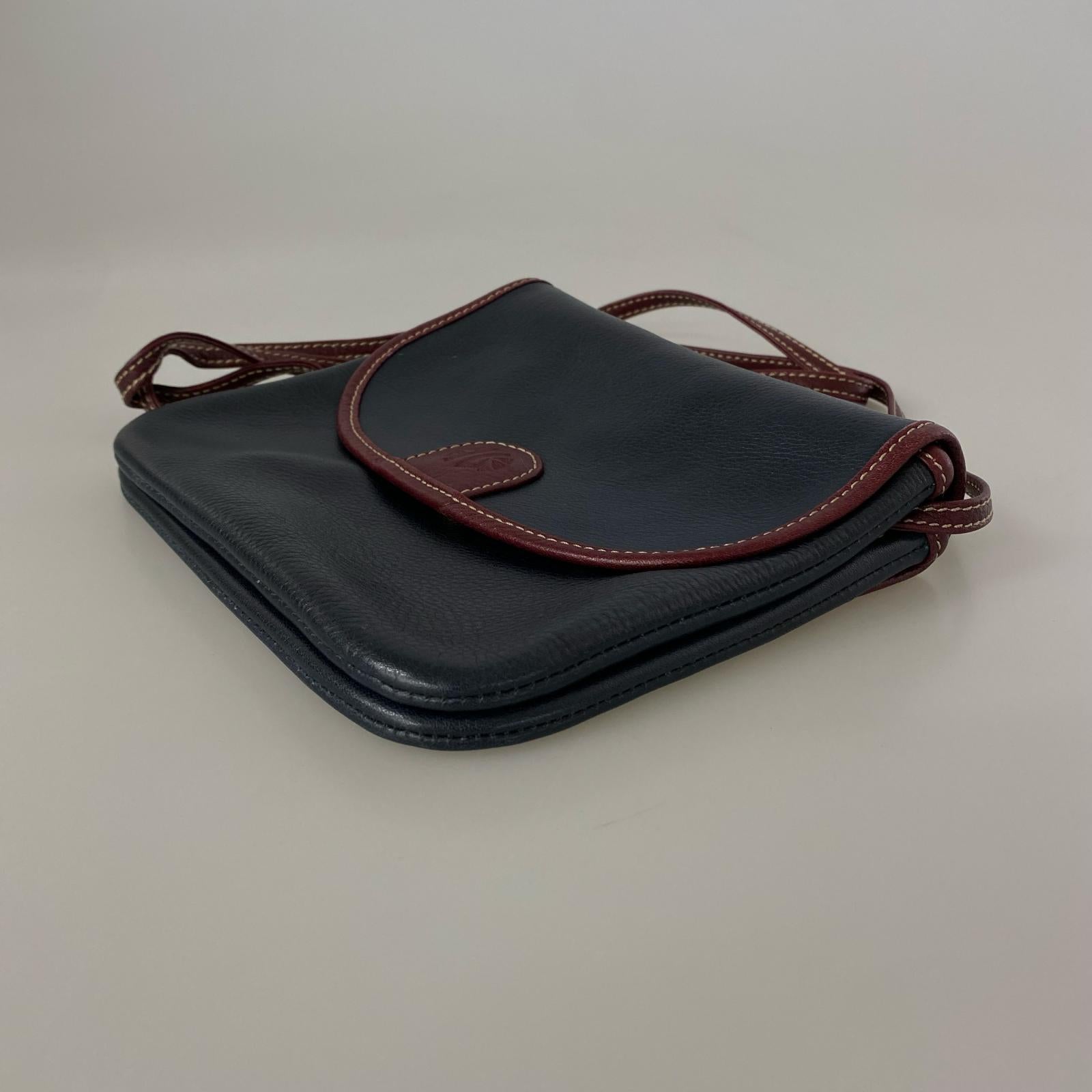 ショルダーバッグ ENRIQUE LOEWE KNAPPE レザー ネイビー ネイビー