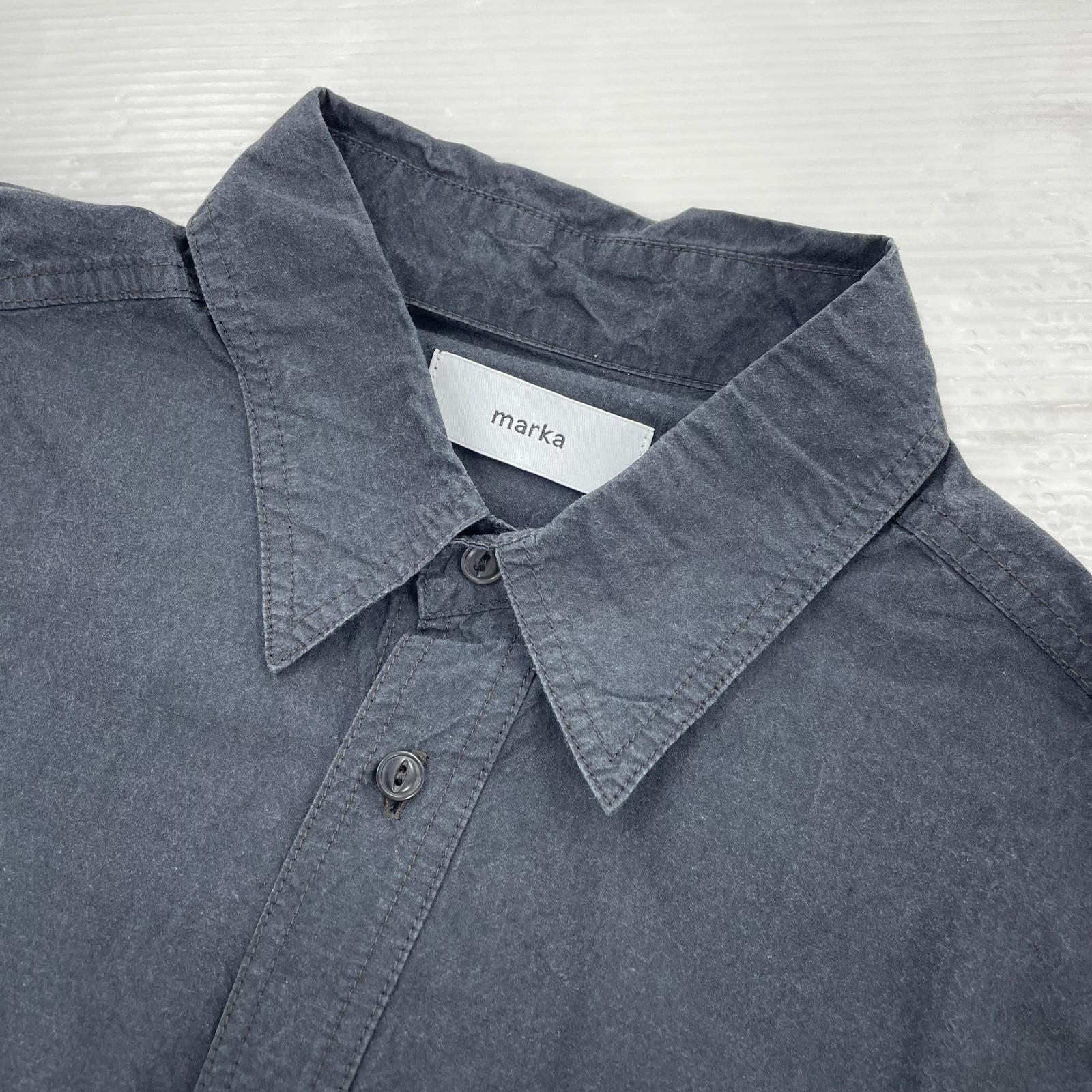 長袖シャツ marka UTILITY SHIRT WIDE 2 黒 2 ブラック