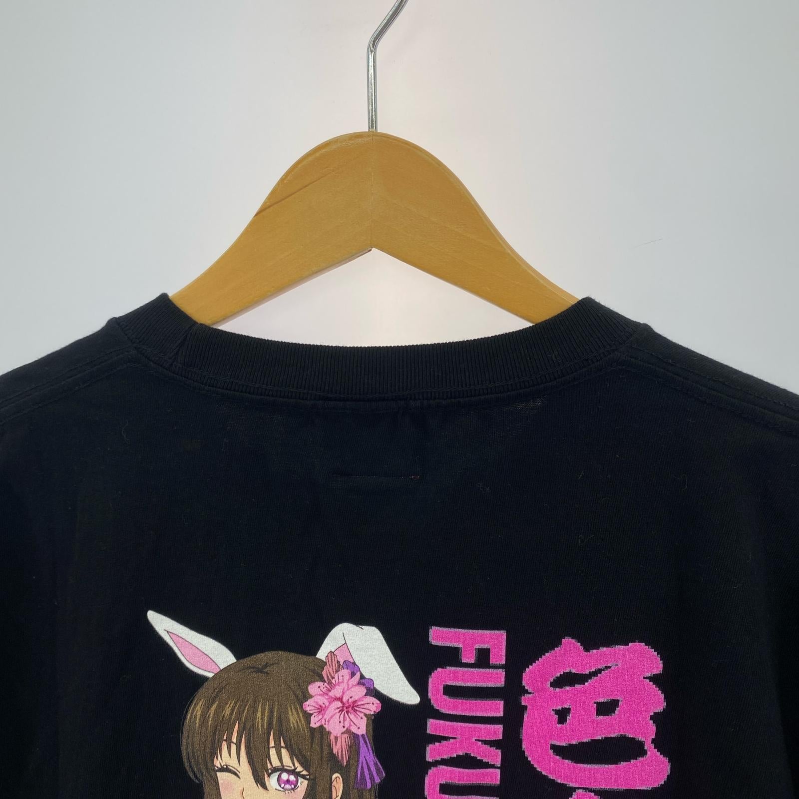 半袖Tシャツ 福岡店限定 ラーメンバニーガール 色恋営業 黒 (F) フリー ブラック