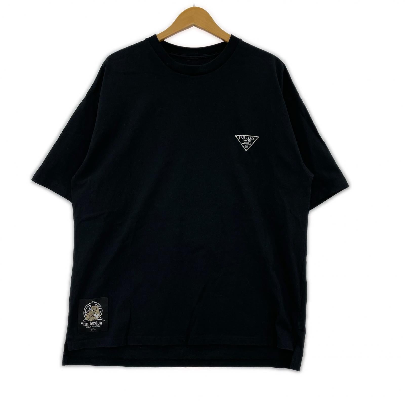 半袖Tシャツ GALFY×GALLIS ADDICTION INUDA 黒 (L) L ブラック